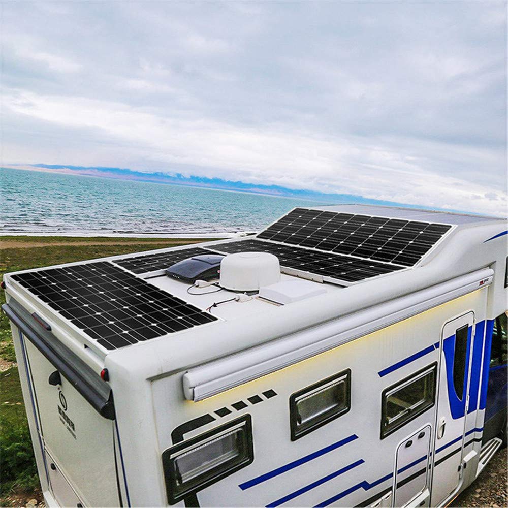 500W Grid-Tied Solar Panel Kit - 5x100W Monocrystalline Solar Panels + 1000W Grid-Tie Inverter (110V AC) for Home Solar Power System | Reduce Electricity Bills | Perfect for Residential Rooftop & Off-Grid Energy Solutions