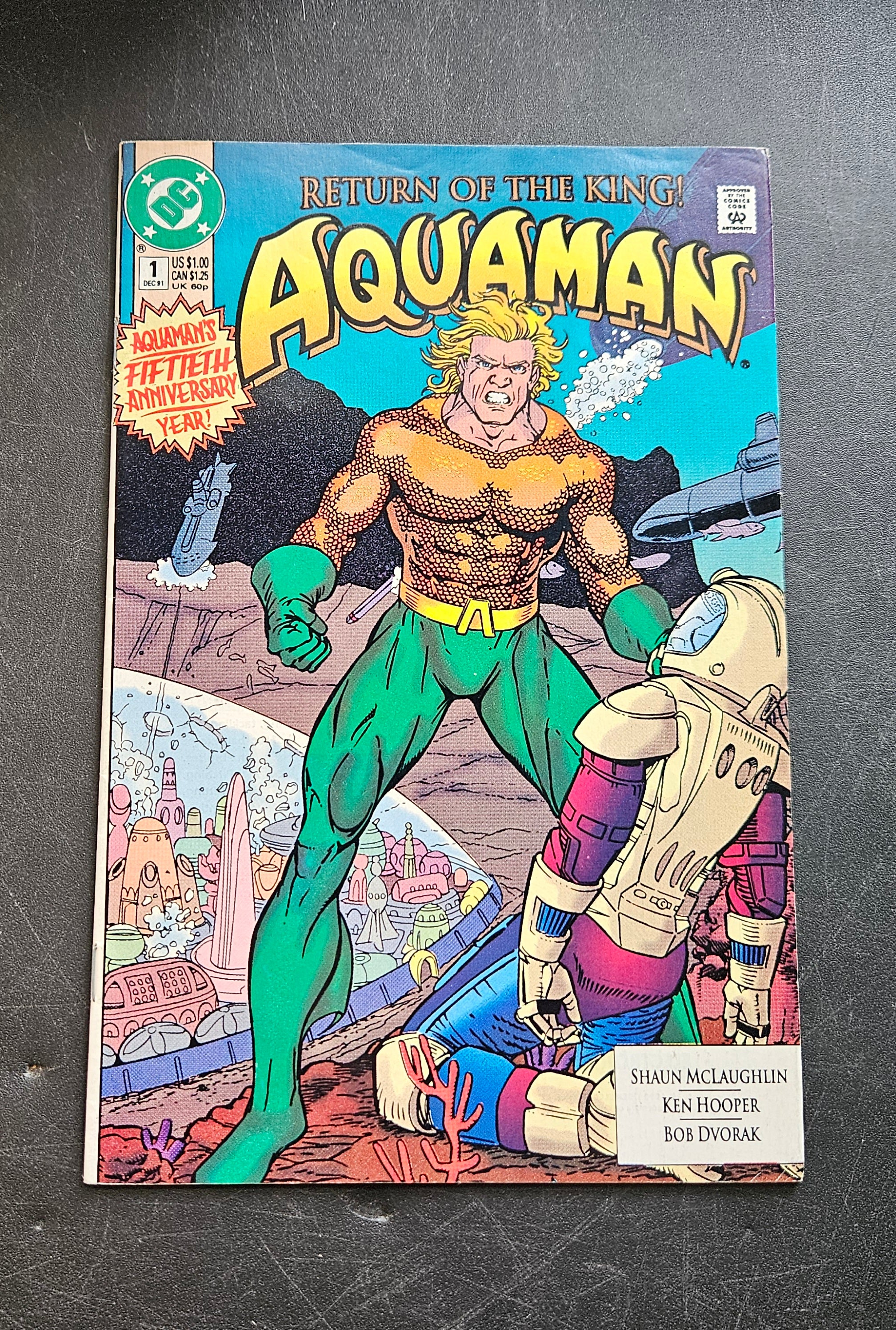 Aquaman #1 Return of the King DC Comic Book - December 1991 Issue - Collectible Superhero Graphic Novel for Fans & Investors - Perfect for Display, Gifts, and Comic Book Collections