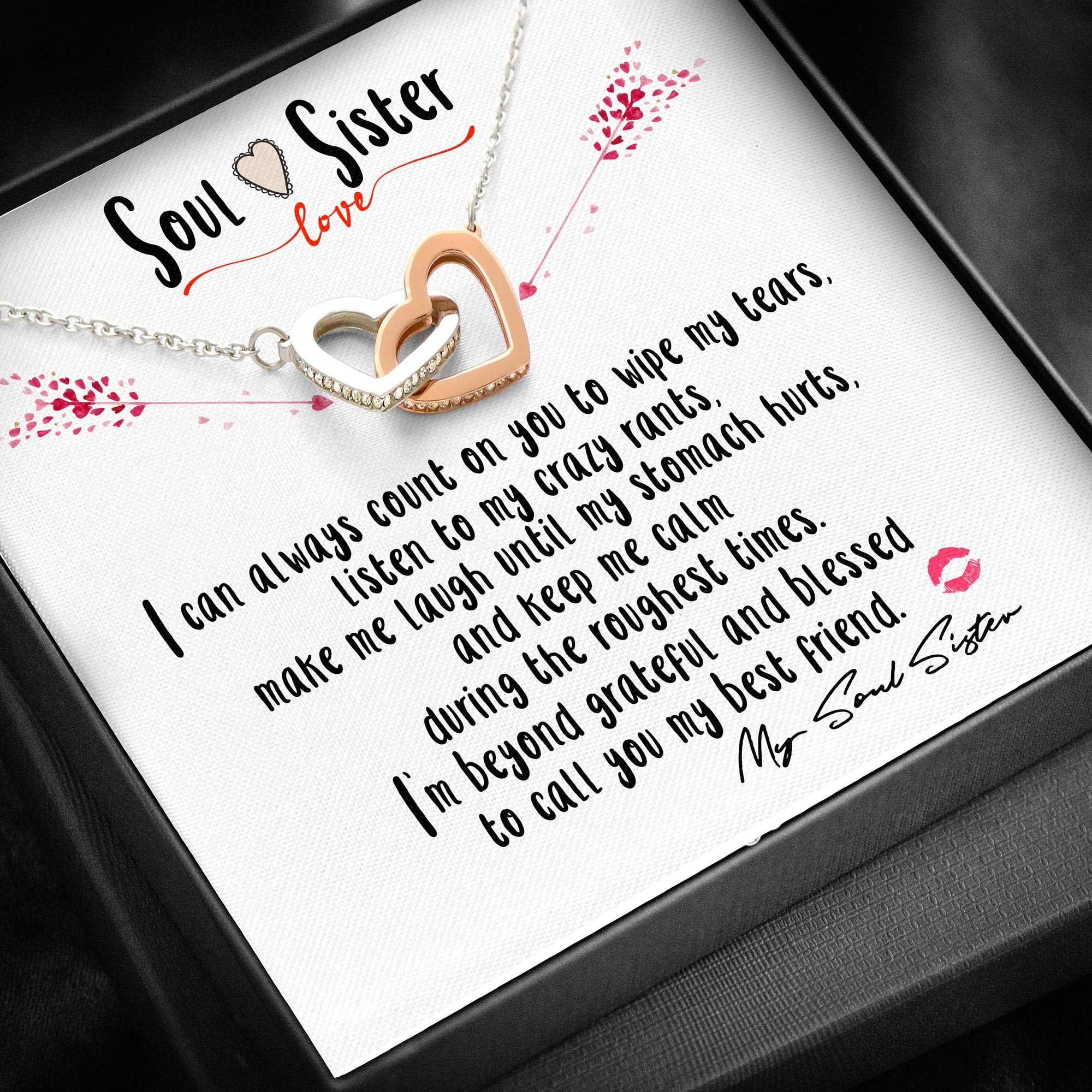 Best Friend Necklace for Women - Soul Sister & Unbiological Sister BFF Necklace, Luxury Tribe Necklace for Christmas, Birthday, Anniversary, and Special Occasions
