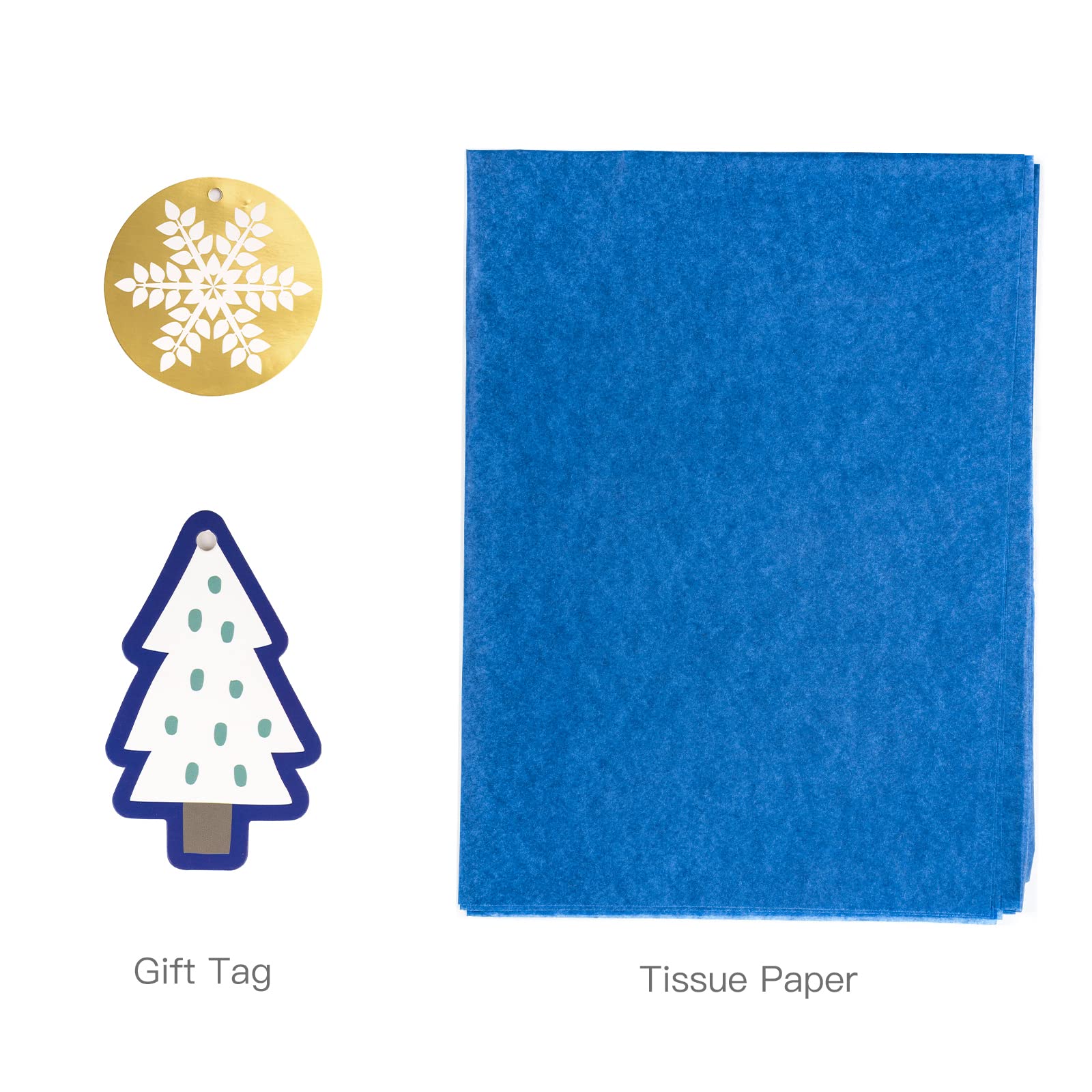 MAYPLUSS Christmas Gift Bags Set - 2 Pack Blue Bear Holiday Gift Bags for Christmas, Birthday, Party Favors, Wedding Presents - Perfect for Festive Wrapping & Gift Giving