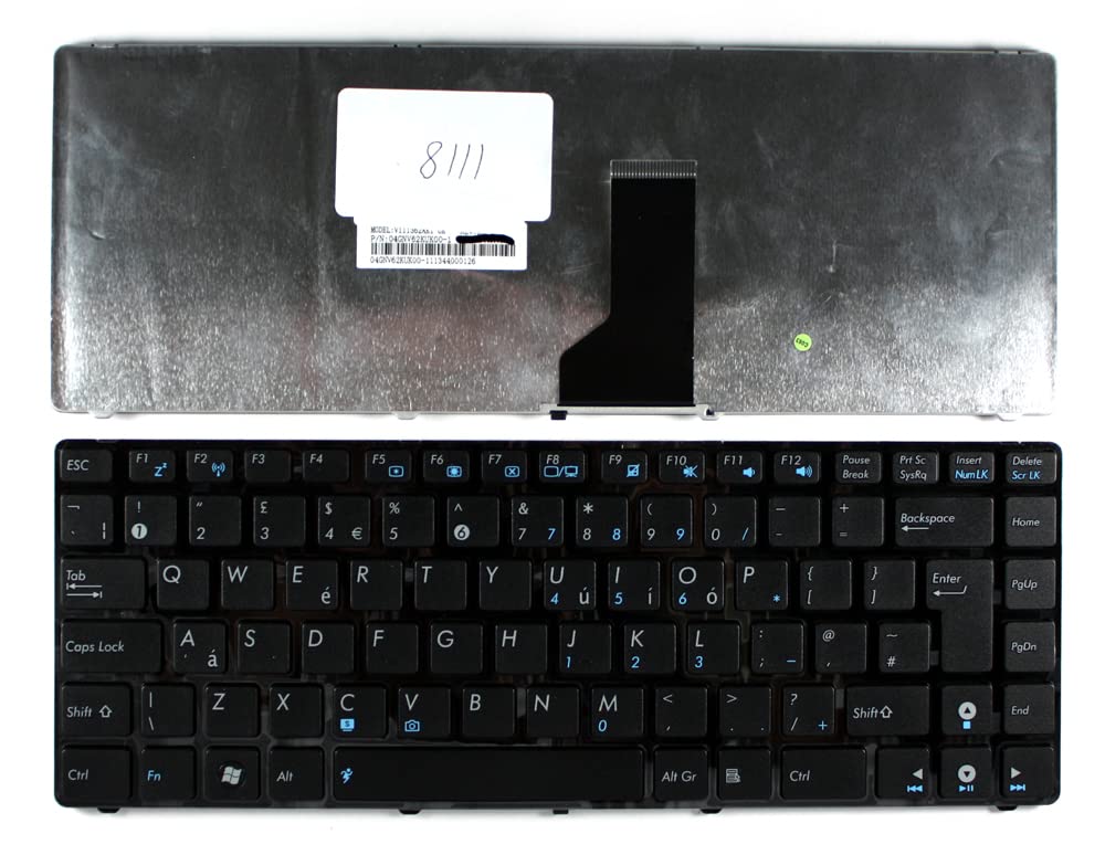 Black Replacement Laptop Keyboard for Asus UL30 - UK Layout with Glossy Frame | Perfect for Typing, Gaming & Office Work