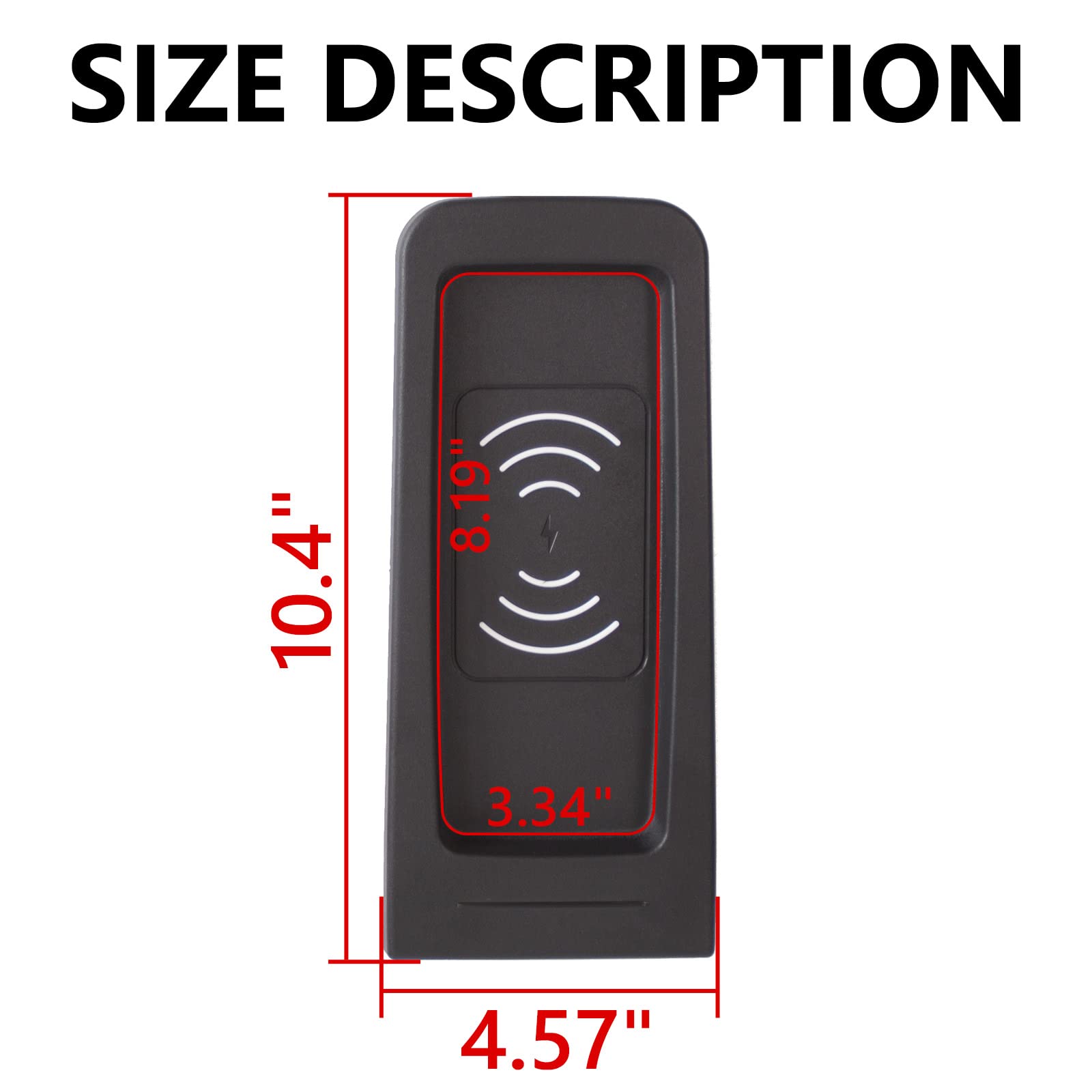 Xipoo Wireless Car Charger Pad for 2007-2014 Chevy Silverado & GMC Sierra - Qi Fast Charging Tray Replacement - Perfect for Center Console - Ideal for Road Trips & Daily Commutes
