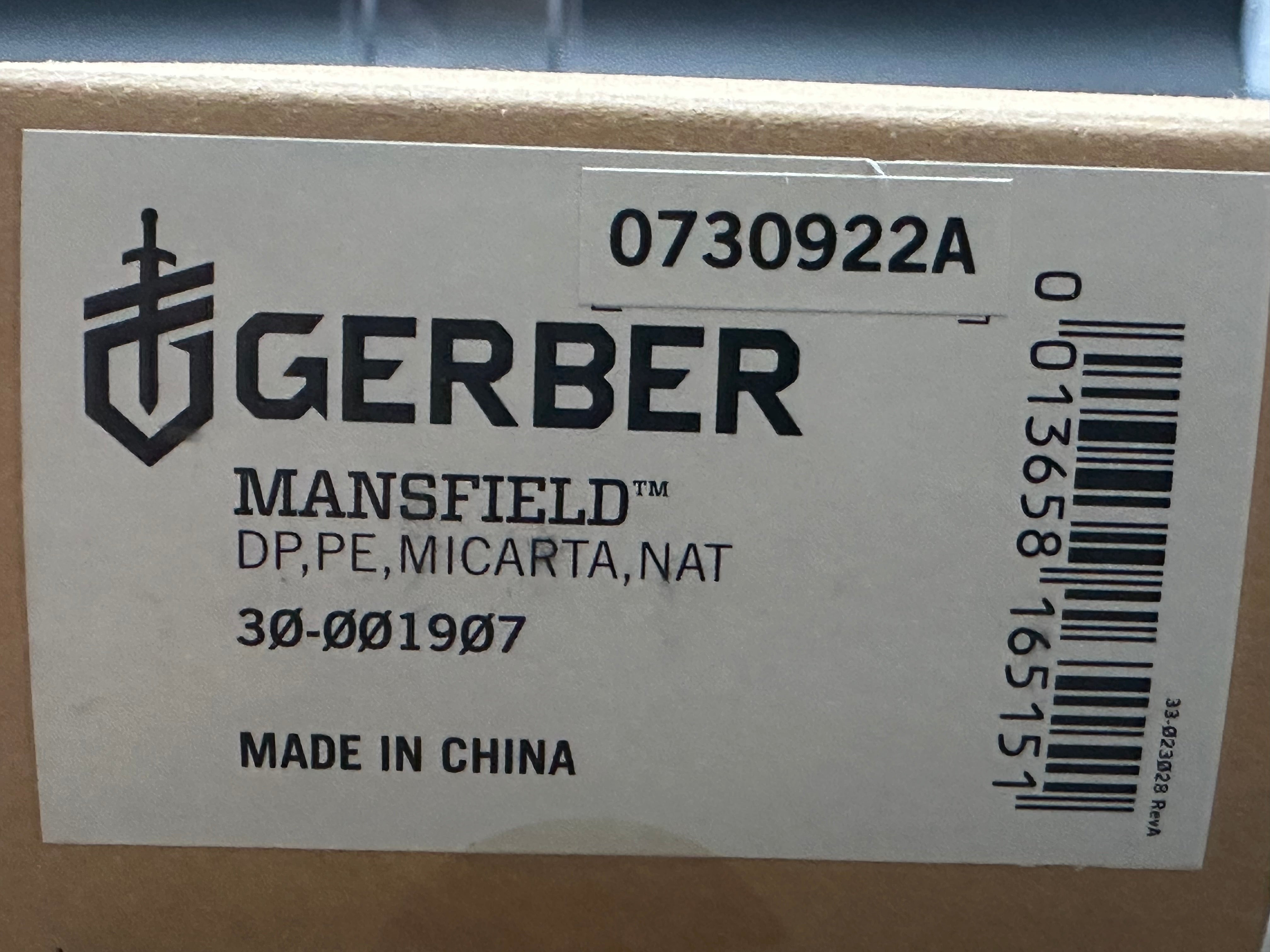 Gerber Mansfield Slip Joint Knife - Natural Micarta Handle, 3.1