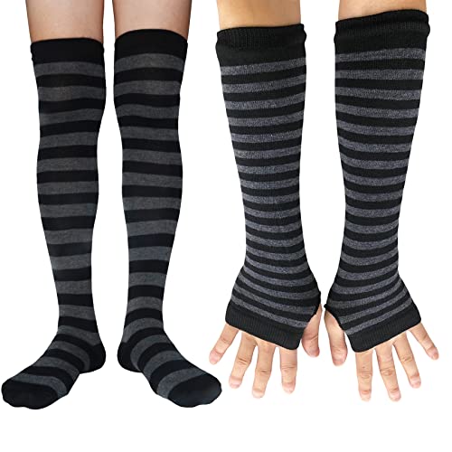 Z1 - Grey and Black Long Socks + Gloves