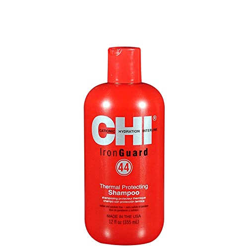 CHI 44 Iron Guard Thermal Protecting Shampoo - Heat Damage Repair & Color Protection for All Hair Types | Salon-Quality Sulfate-Free Formula for Daily Use at Home or Salon