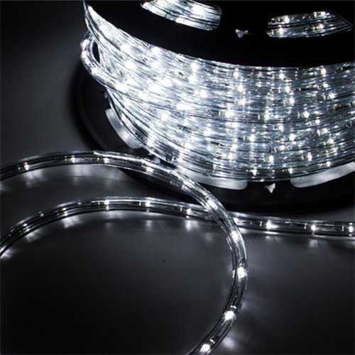 Leisurelife Waterproof LED Rope Lights Outdoor - Cold White 150FT (45M) 1620 LEDs for Patio, Garden, Pool & Holiday Decorations
