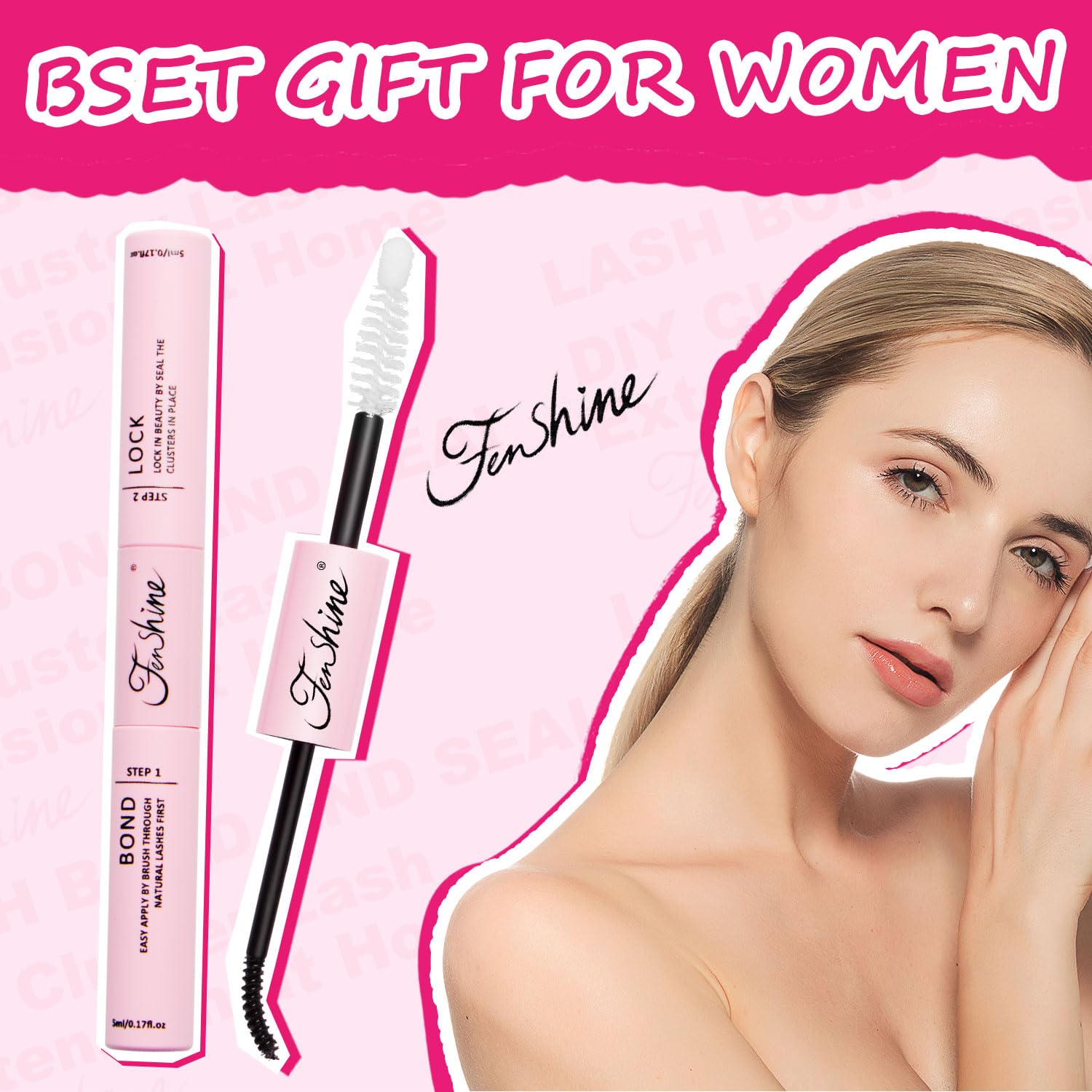 Fenshine Professional Eyelash Glue - Strong Bond & Seal for False Lashes (5g + 50g) | Waterproof, Long-Lasting, Hypoallergenic | Perfect for Daily Wear, Special Occasions & Professional Lash Extensions