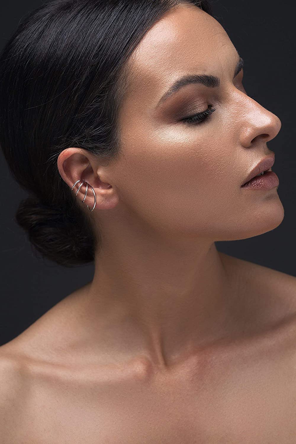 Handmade Rose Gold Sterling Silver Dainty Ear Cuff - Minimalist Fake Piercing Earring for Women | Non-Pierced Earcuff for Everyday Wear & Special Occasions