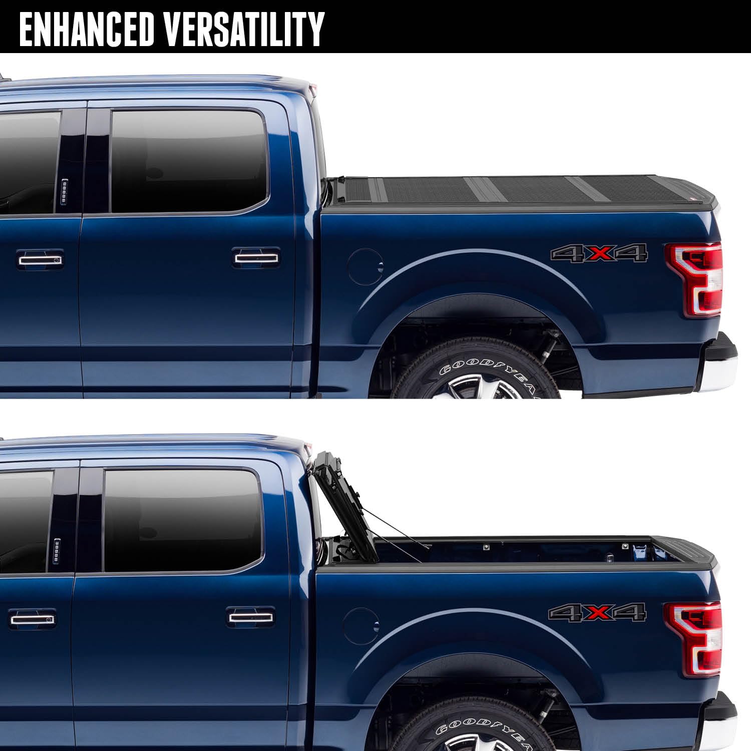 BAKFlip FiberMax Hard Folding Truck Bed Tonneau Cover for 1988-2013 Chevy/GMC Silverado/Sierra & C/K, 2014 2500/3500HD | 6'6