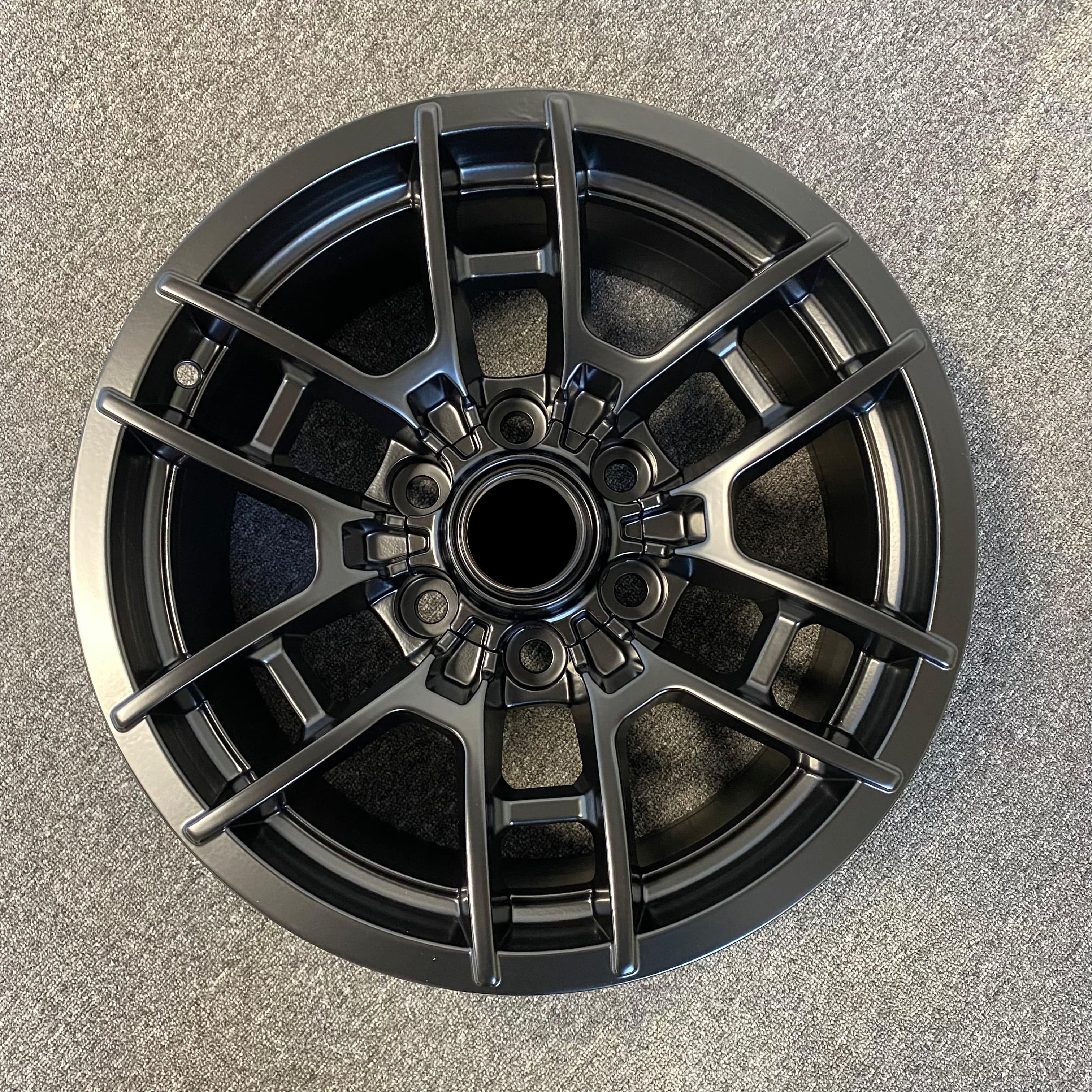 17-Inch Black Pro Style Alloy Wheels for Toyota Tacoma, 4Runner, FJ Cruiser, Tundra, Sequoia & Land Cruiser - Durable Off-Road Rims for Adventure & Daily Driving