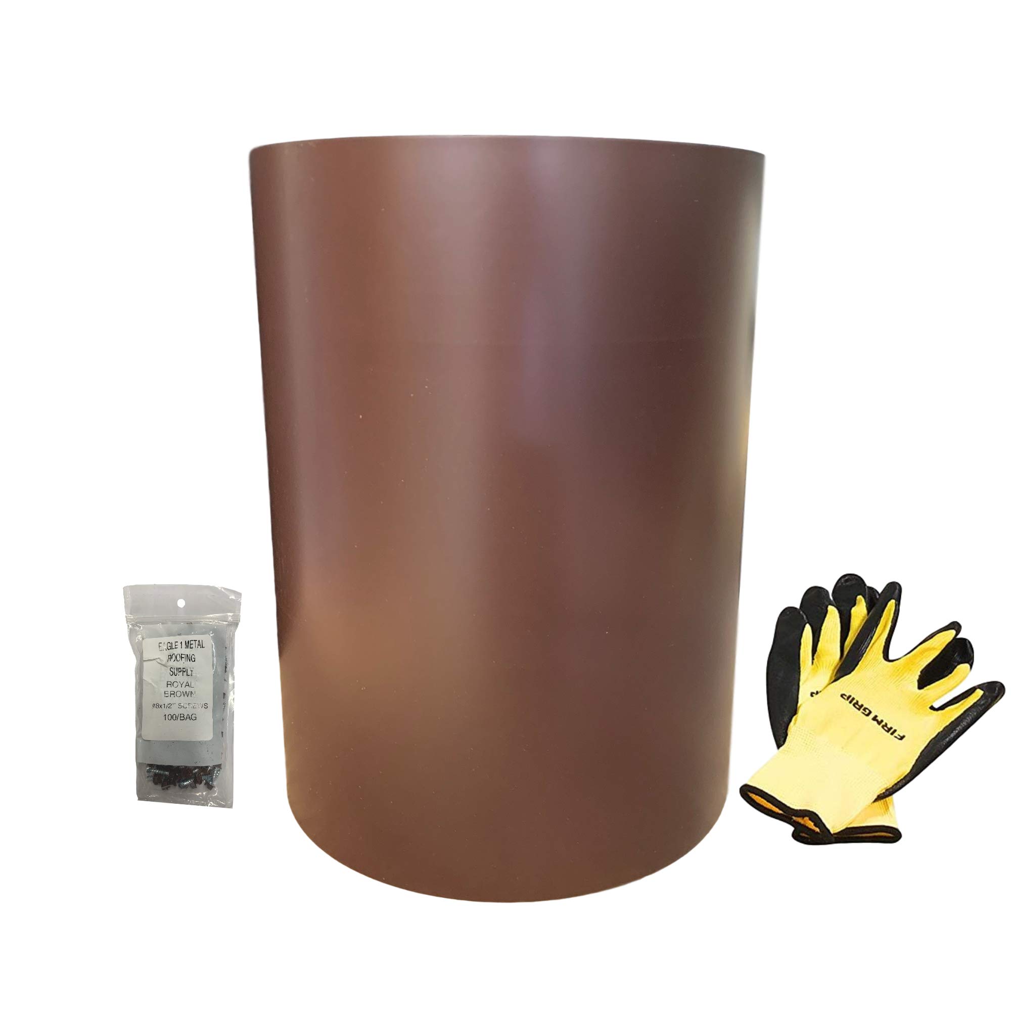 EAGLE 1: Heavy Duty 22 Gauge Aluminum Flashing Rolls - 15 Inches Wide for Roofing, DIY Projects & Professional Contractors (10 FT, Royal Brown) | Weatherproofing, Chimney Flashing, Siding Protection & Home Repairs