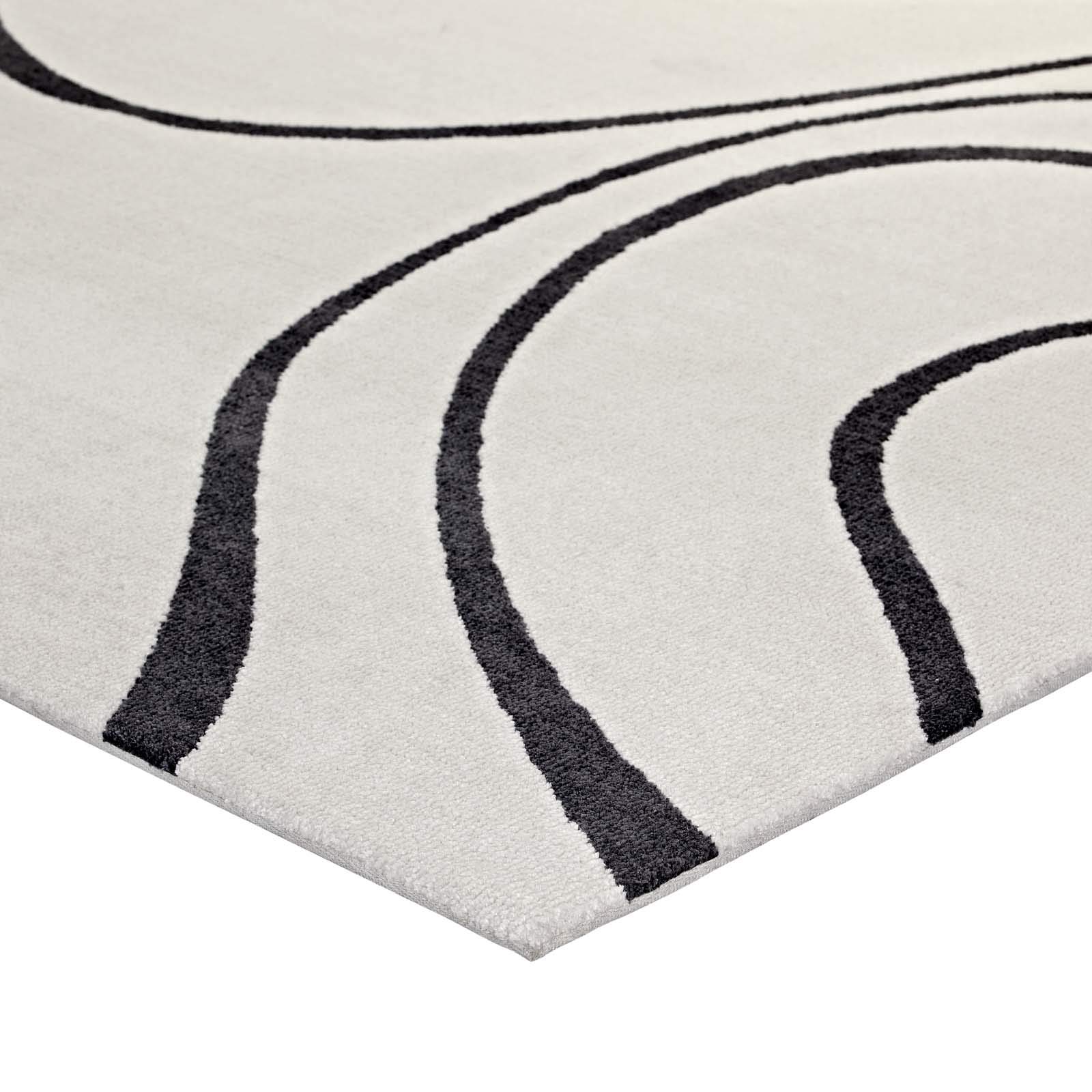 Modern Contemporary Urban Living Room Area Rug - Soft Fabric Floor Carpet Runner in Multi-Gray Shades | Perfect for Lounge, Bedroom & Office Decor