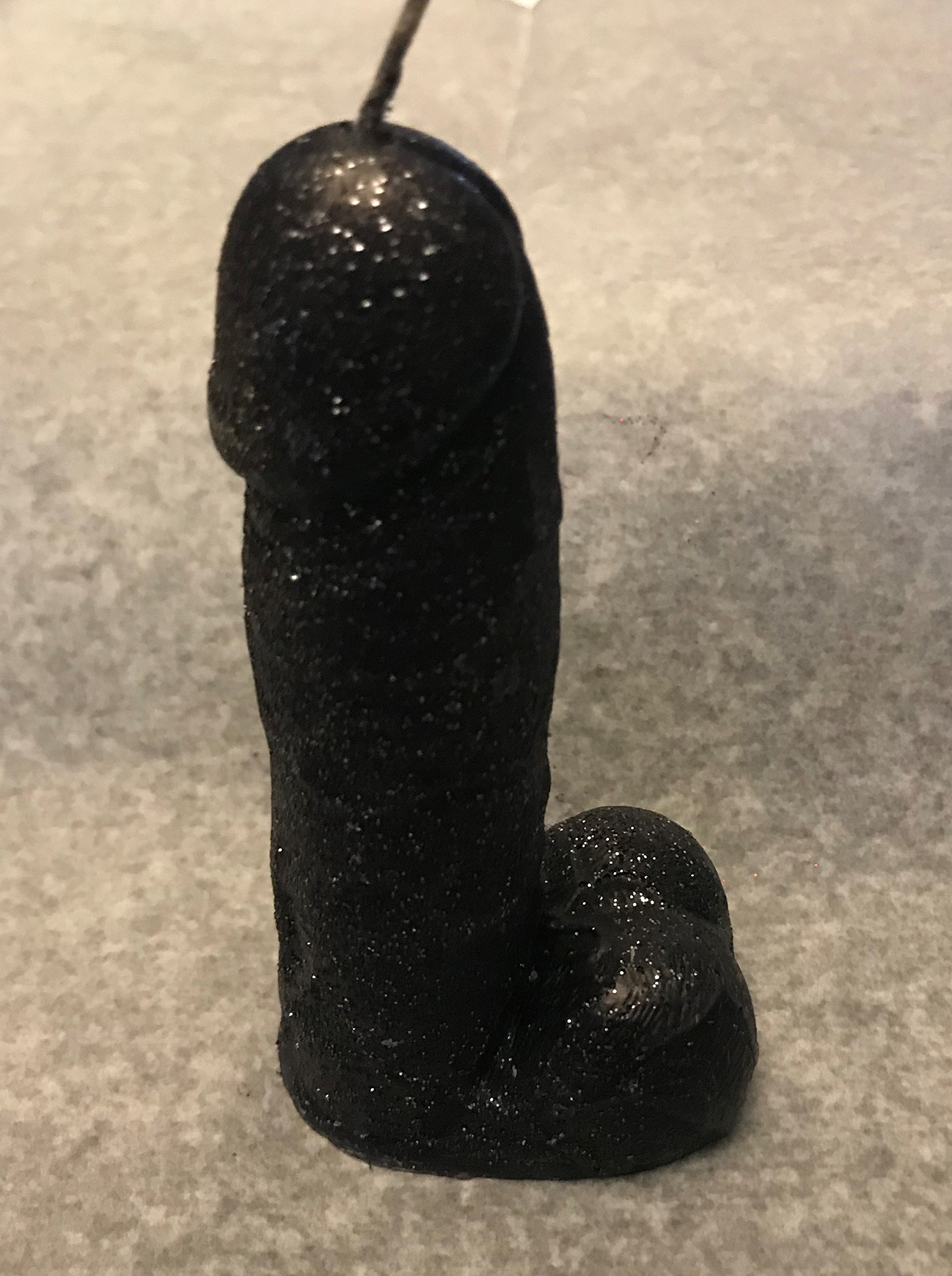 Black Penis Glitter Candle 4.5