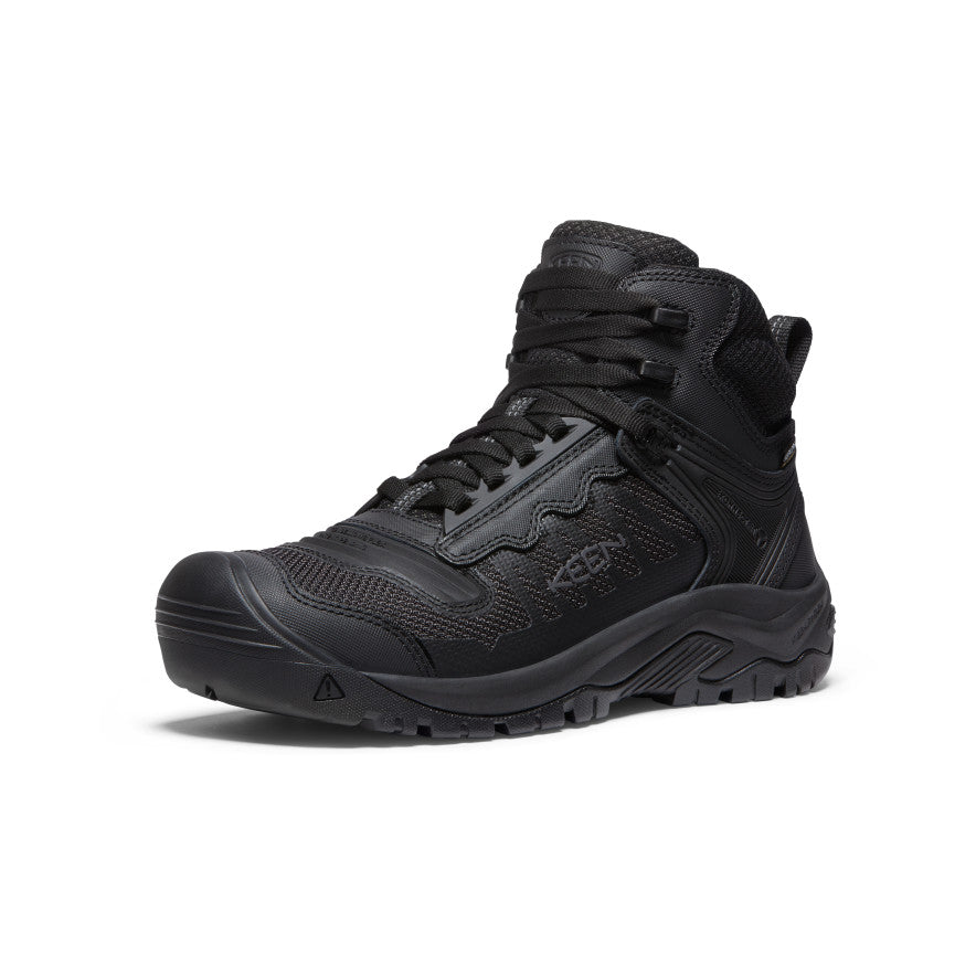 Men's Reno Waterproof Mid Soft Toe Work Boots - Black/Black - Durable & Comfortable for Construction, Hiking & Outdoor Work