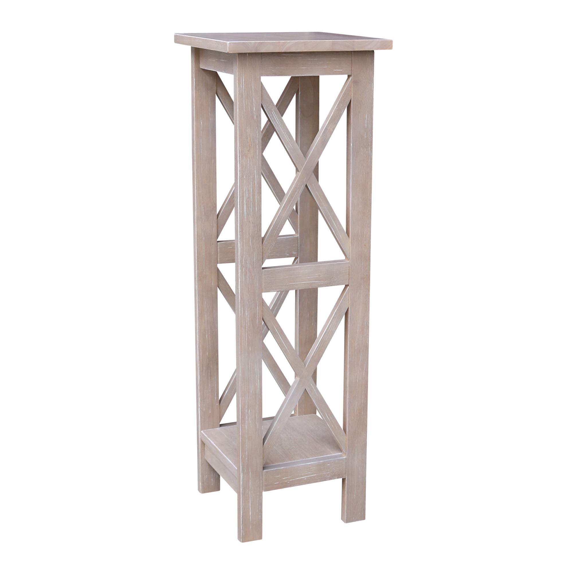 International Concepts 36 Inch X-Sided Tall Plant Stand in Gray - Perfect for Indoor Plants, Home Decor, and Garden Display