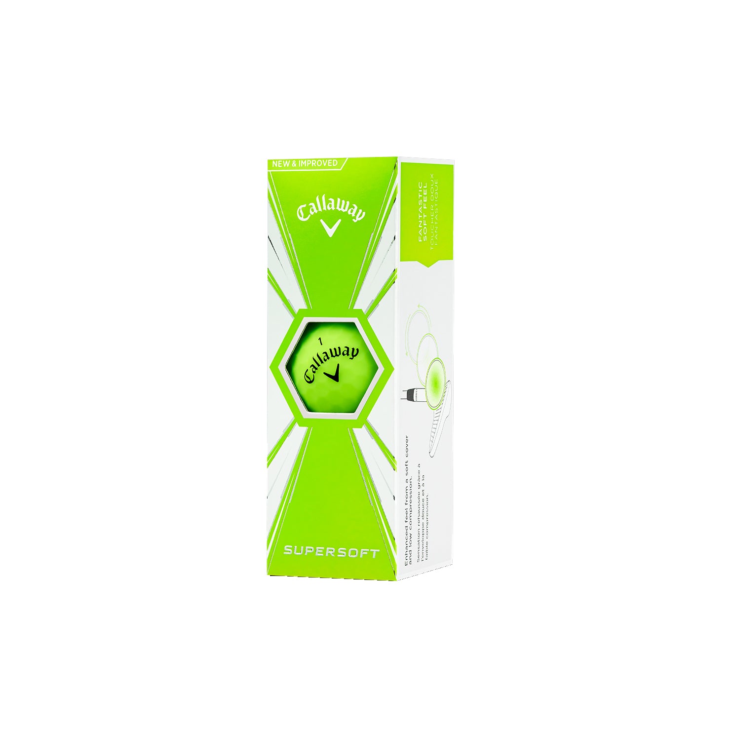 Callaway Supersoft Golf Balls - 12 Pack, Low Compression for Longer Distance & Straighter Shots | Perfect for Beginners & High Handicappers | Use on Fairways, Driving Range & Tournament Play