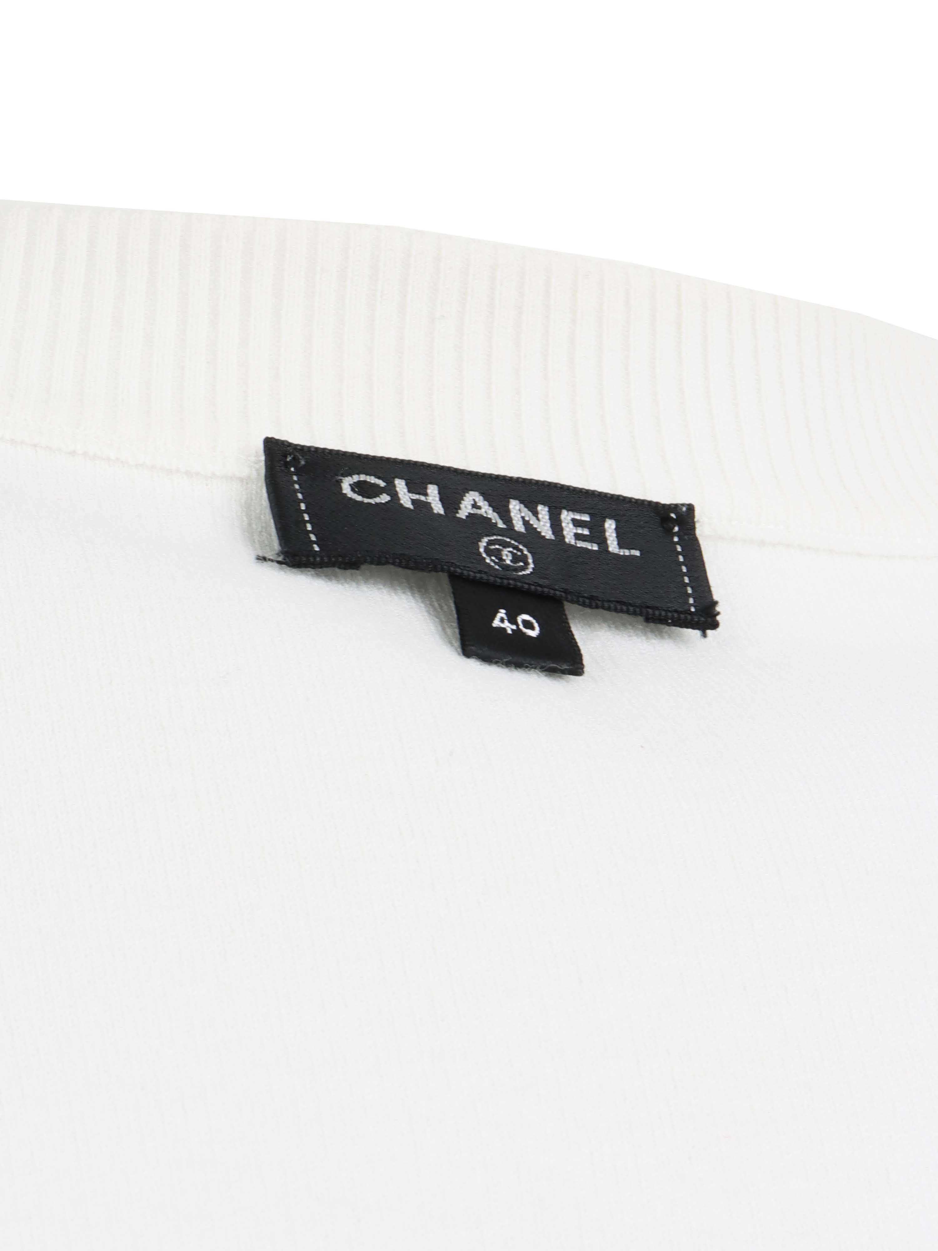 Chanel White Bubble Short Sleeve Top for Women | Elegant Casual Blouse | Perfect for Summer Outfits, Beach Vacations & Date Nights