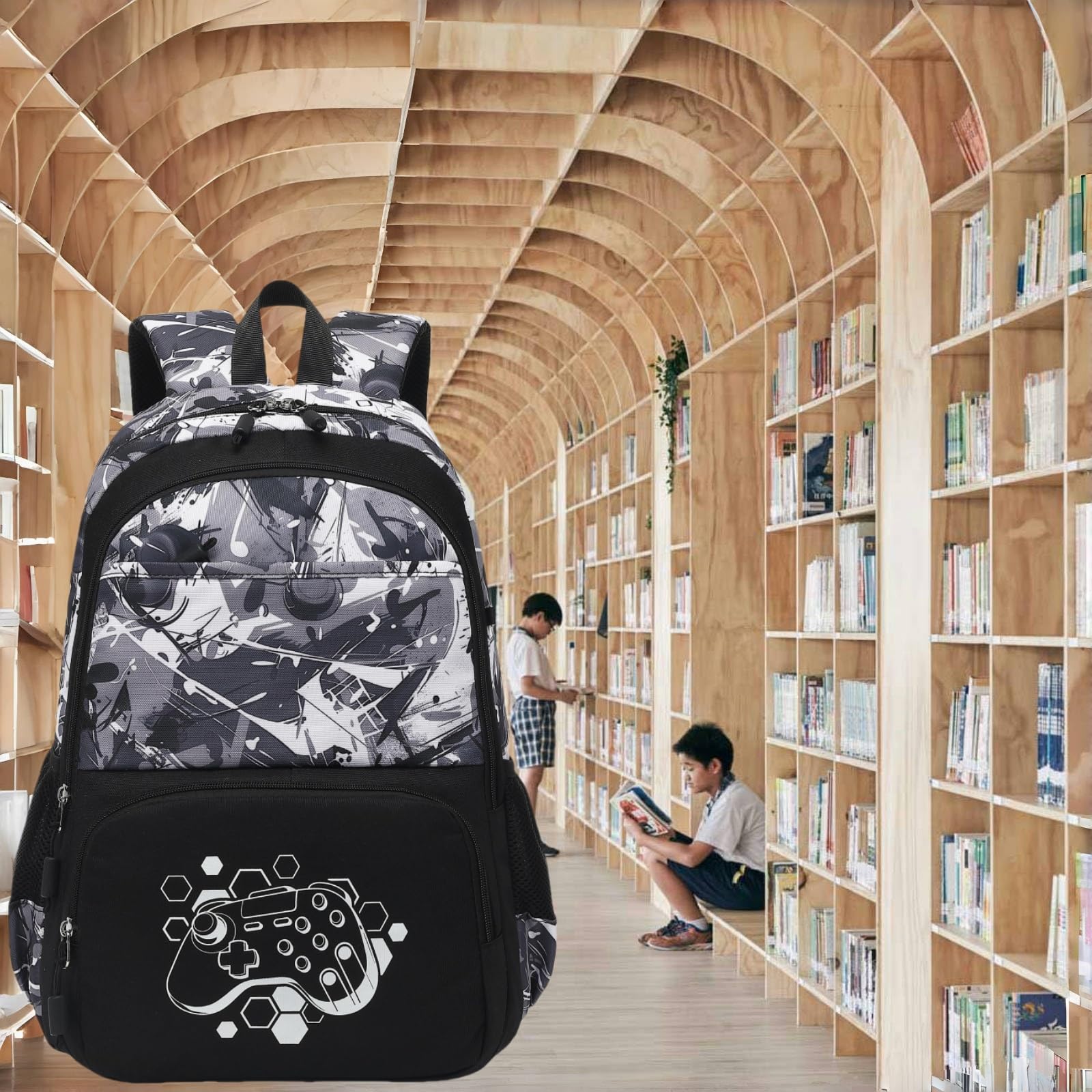 CAMTOP Boys Kids School Backpack - Durable Camo Print Bookbag for Elementary Students, Lightweight Travel Backpack for Daily Use, School Supplies & Outdoor Adventures