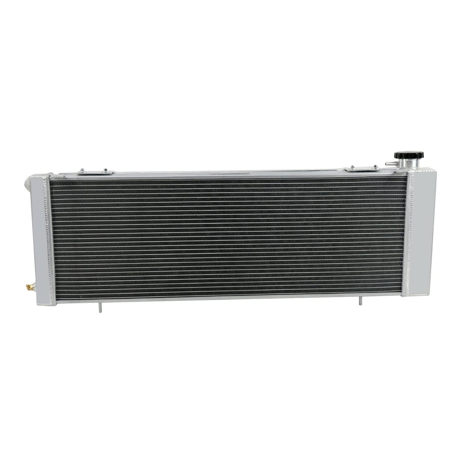 1991-2001 Jeep Cherokee XJ/Wagoneer/Comanche 2.5L 4.0L Full Aluminum Radiator with 4-Row Cooling & Shroud Fans - High Performance Cooling Upgrade for Off-Road & Daily Driving