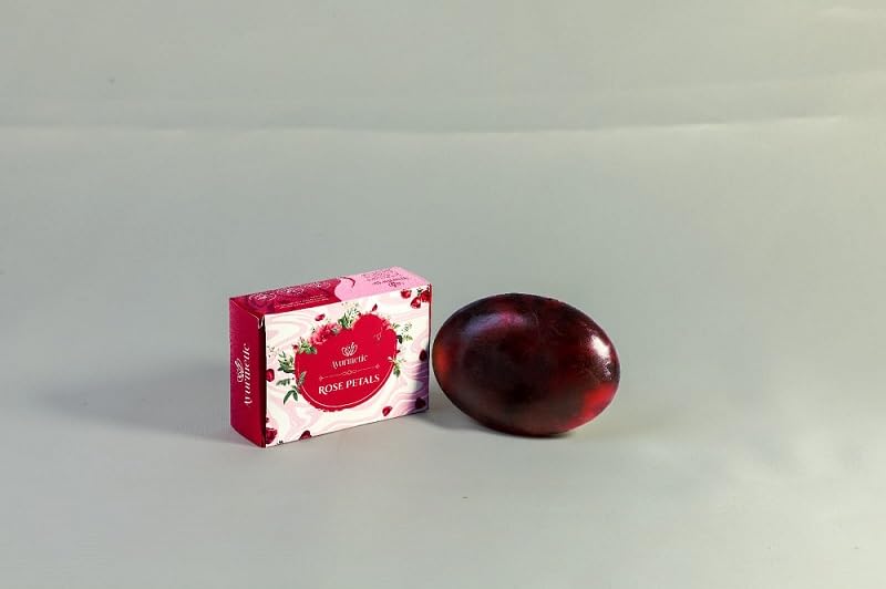 Handmade Ayurvedic Rose Petals Soap for Men & Women - 100g Natural Skincare Bar for Glowing, Nourished & Moisturized Skin - Perfect for Daily Face & Body Cleansing, Gift Sets & Spa Days