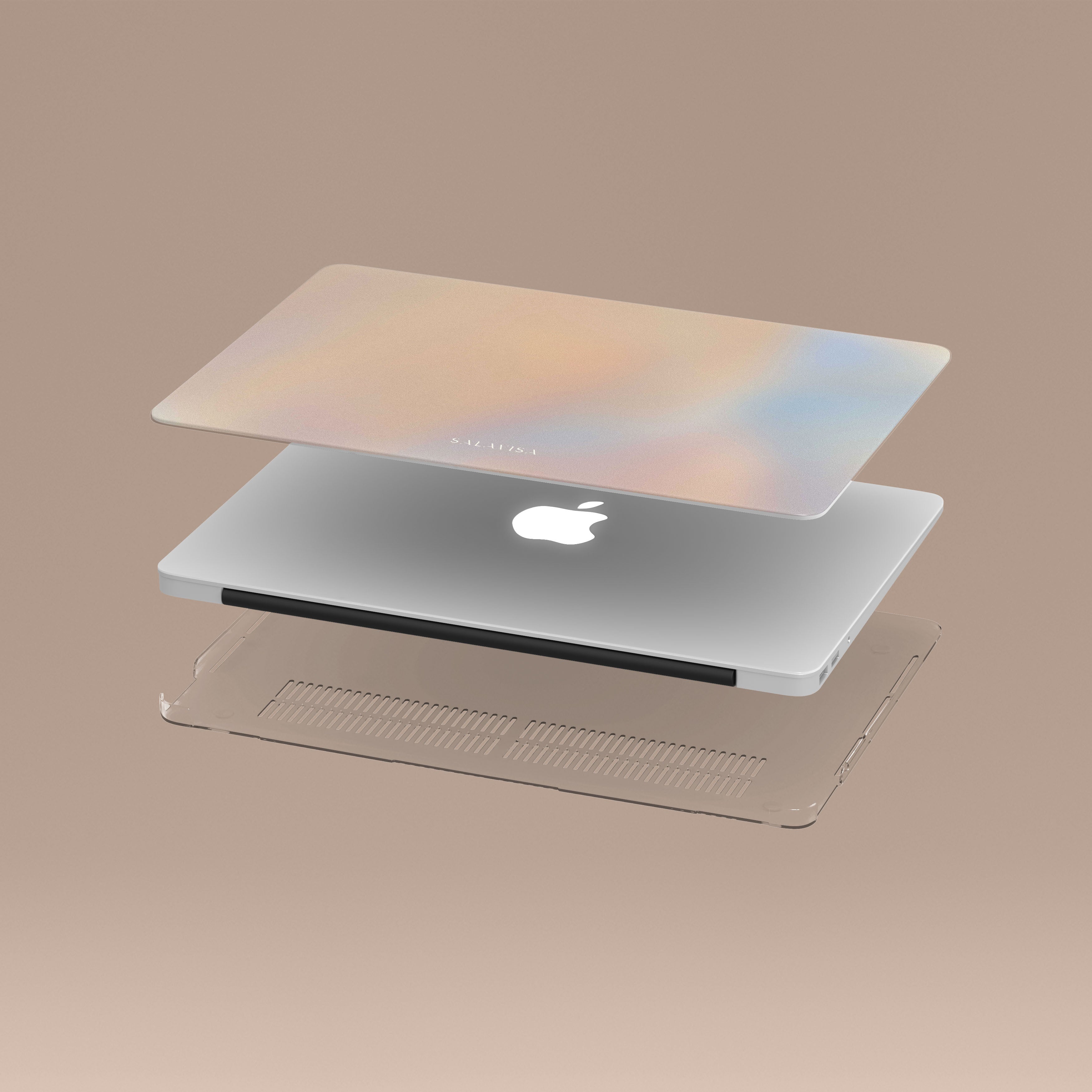 Stylish Peach Glow MacBook Case - Durable Protective Cover for MacBook Air & Pro - Perfect for Work, Travel & School