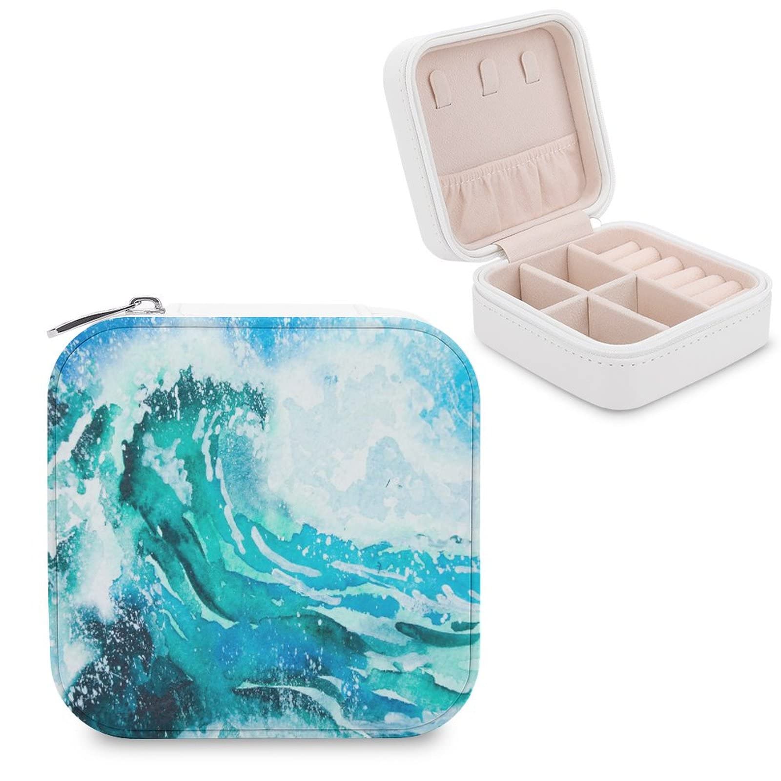 Elegant PU Leather Jewelry Organizer Box for Women - Portable Travel Jewelry Case with Storage Compartments for Rings, Earrings, Necklaces & Bracelets | Perfect for Travel, Home Display & Gift Giving
