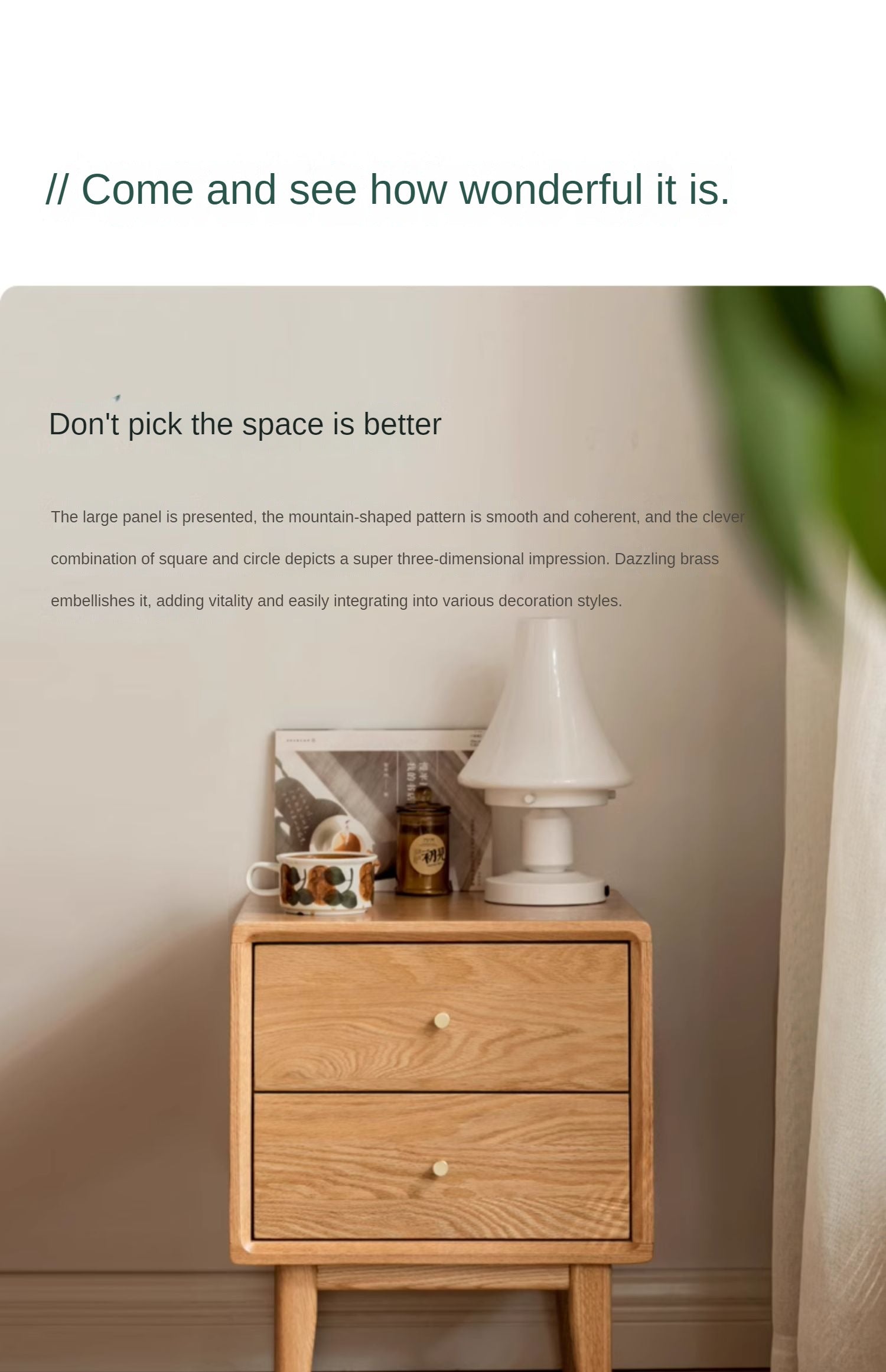 Solid Wood Nightstand - Beech or Oak Bedside Table for Bedroom, Modern & Rustic Home Decor, Durable and Stylish Storage Solution