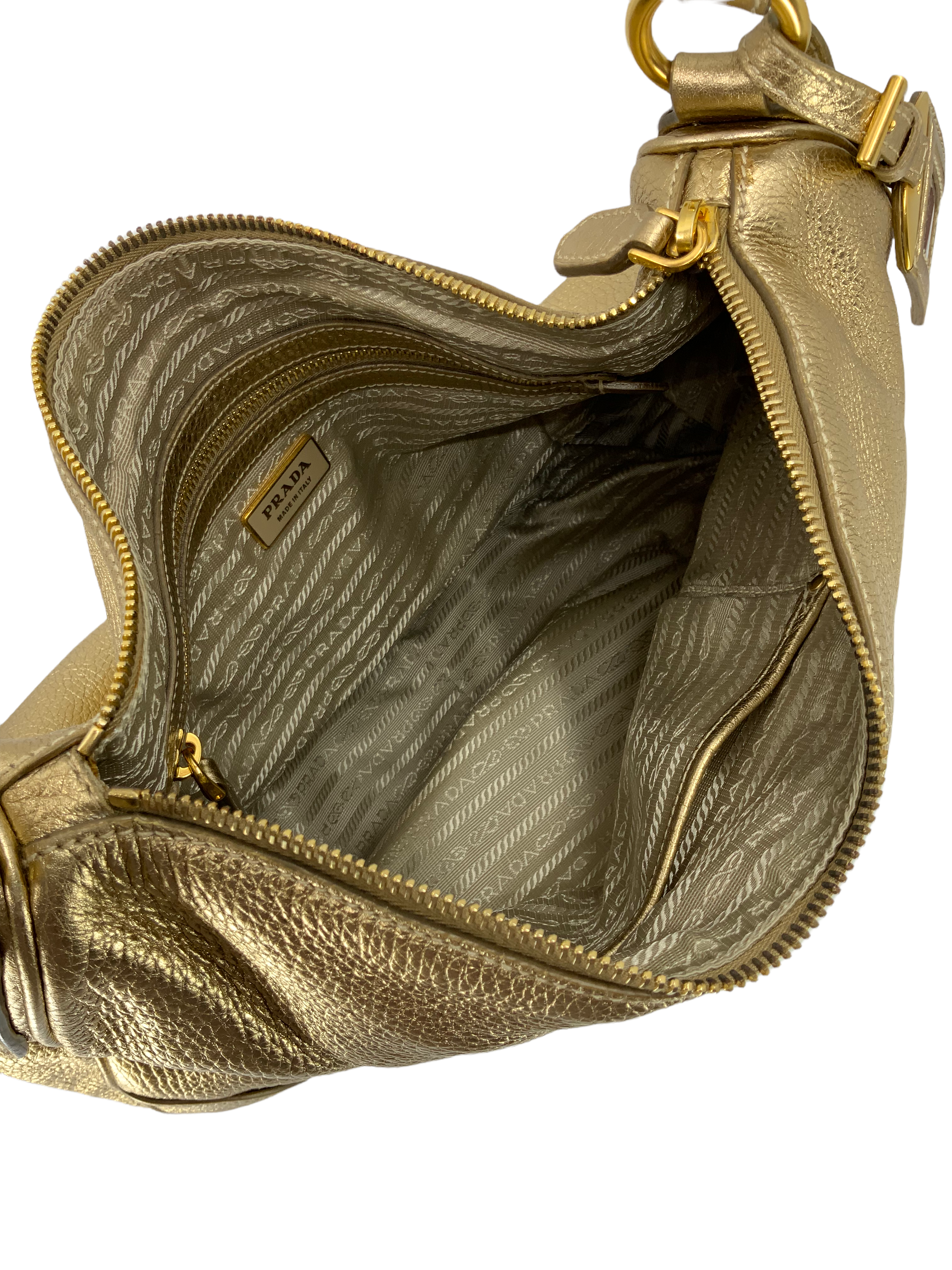 Prada Vitello Daino Leather Shoulder Bag for Women | Luxury Designer Handbag | Perfect for Work, Travel & Everyday Use