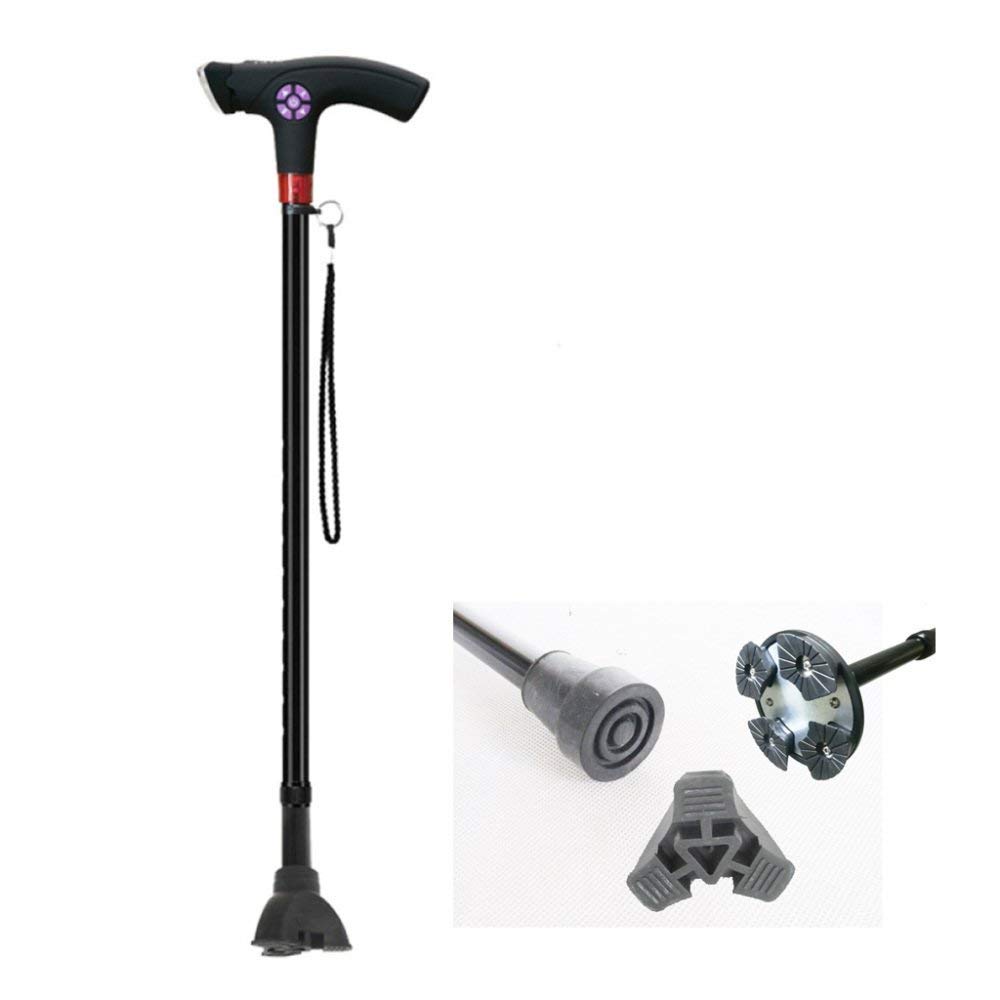 Adjustable Aluminum Alloy Walking Stick with Intelligent Alarm for Seniors - Lightweight & Durable Hiking Cane for Elderly Support, Outdoor Walks and Mountain Climbing