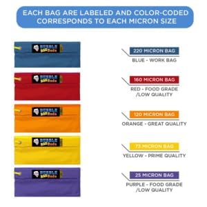 Premium 5 Gallon Bubble Bags Set - Durable Herbal Extraction & Straining Filter System for Coffee, Beer Brewing, Essential Oils - Perfect for Home Brewing & DIY Extracts