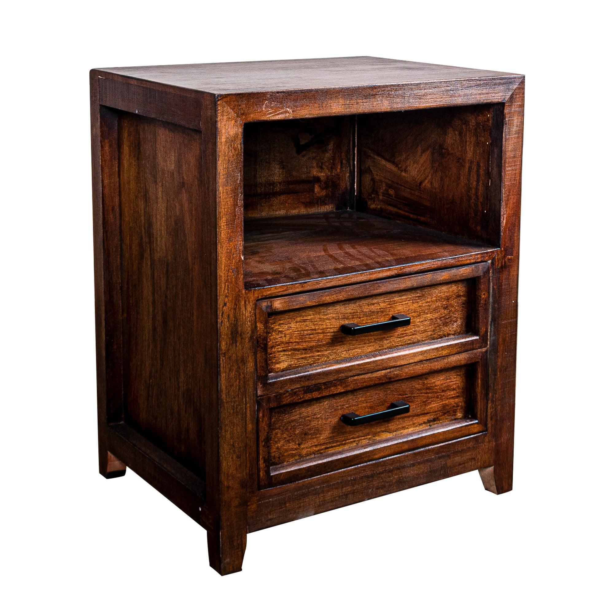 Modern Assembled Brown 2-Drawer Cabinet Nightstand with Storage - Perfect for Bedroom, Living Room & Office Furniture Organization