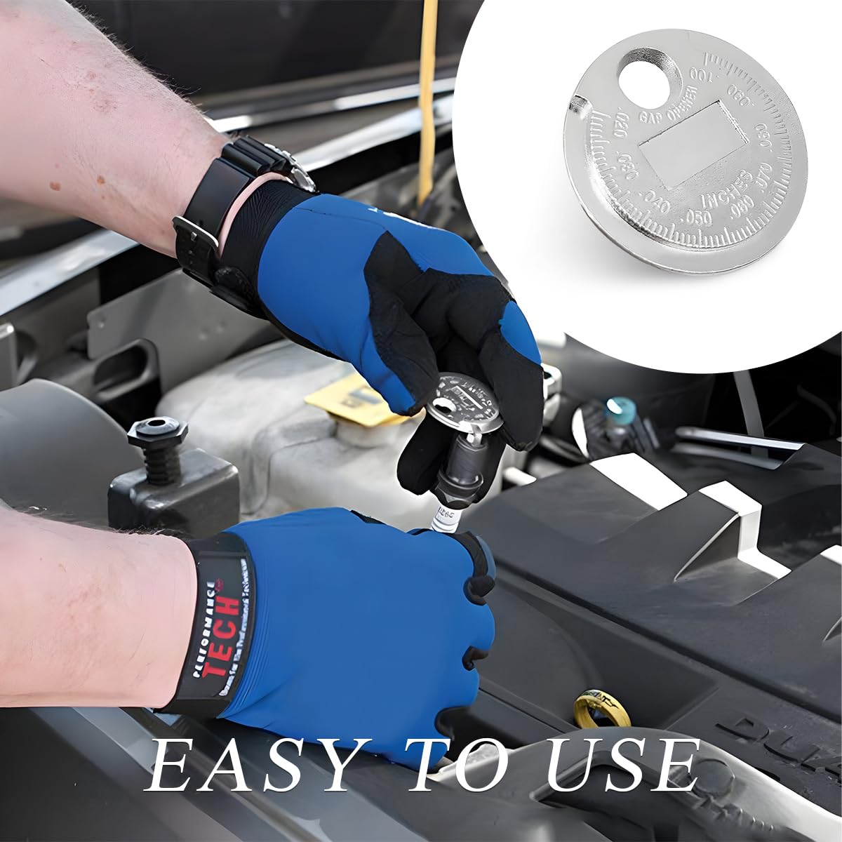 Premium Spark Plug Gap Gauge Tool - 0.020 to 0.100 Inch Measuring Wire with Precise Scale - Universal Automotive Spark Plug Gap Checker - Essential Car Maintenance Accessories for DIY Mechanics & Professional Auto Repair Shops