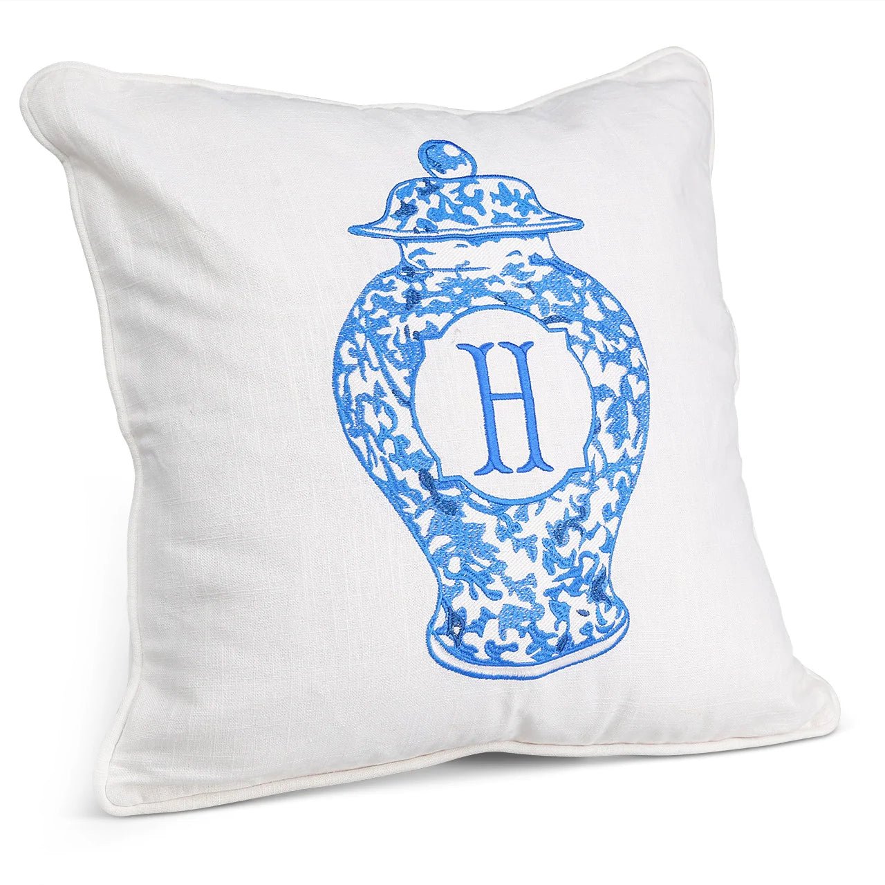 Monticello Personalized Ginger Jar Pillow - Custom Embroidered Home Decor Throw Pillow for Sofa, Bed & Nursery - Perfect for Boho, Farmhouse & Vintage Style Living Rooms