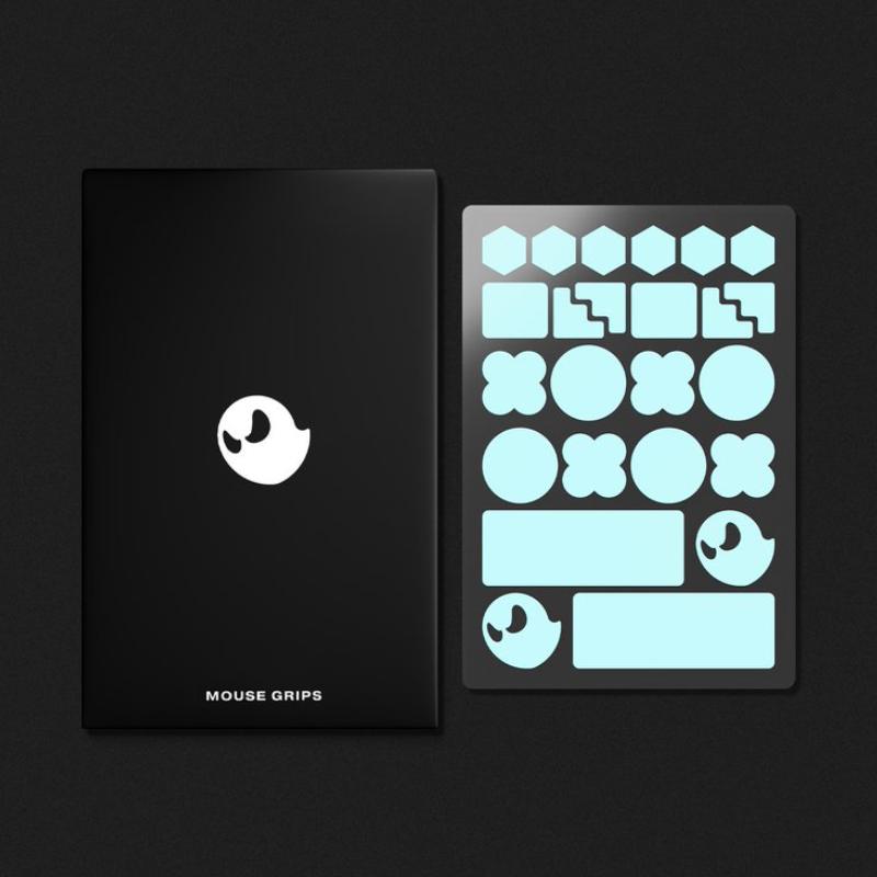 GHOSTGLIDES GHOSTGRIPS Mouse Grips - Non-Slip Gaming Mouse Pads with Aqua Static Technology for Enhanced Control | Perfect for PC Gaming, Esports & Office Work