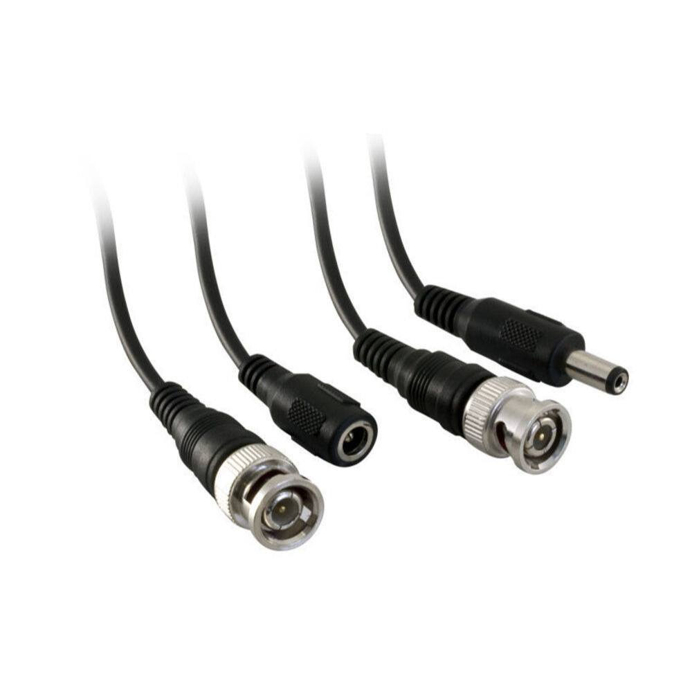 30ft RG59 BNC Camera Extension Cable with Power - High-Quality Security CCTV Video Surveillance Cord for Home & Business Security Systems