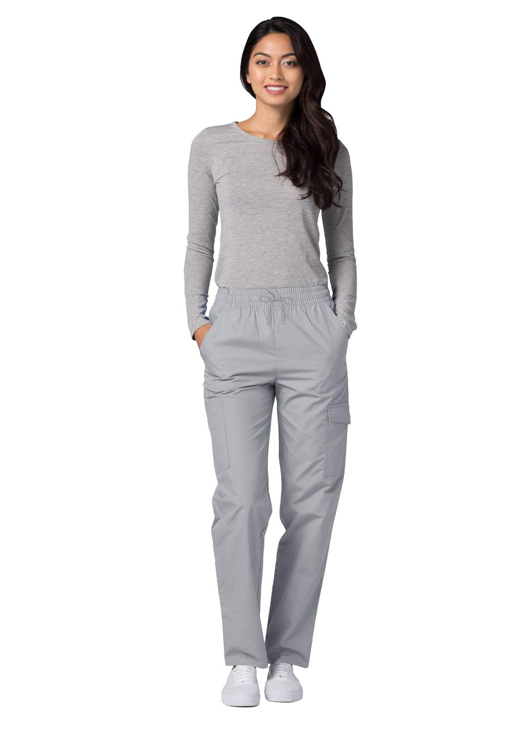 **Adar Women's Universal Tapered Cargo Scrub Pants - Comfortable Medical Work Pants for Nurses, Doctors & Healthcare Professionals - Perfect for Hospital Shifts & Clinical Work**