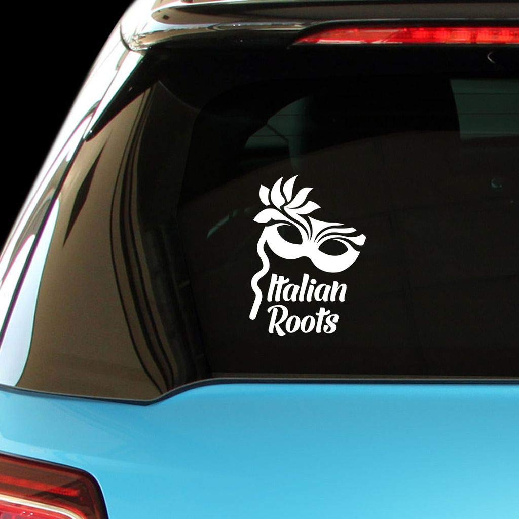 Authentic Italian Roots Car & Laptop Vinyl Decal Sticker - Italy Flag Design for Home, Office & Vehicle Decor