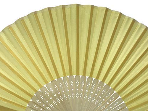 10 Pack Wholesale Silk Fabric Hand Fans with Bamboo Ribs - Elegant Wedding Favors, Party Decorations & Bridal Shower Gifts for Guests - Perfect for Outdoor Events, Tea Parties & Cultural Celebrations