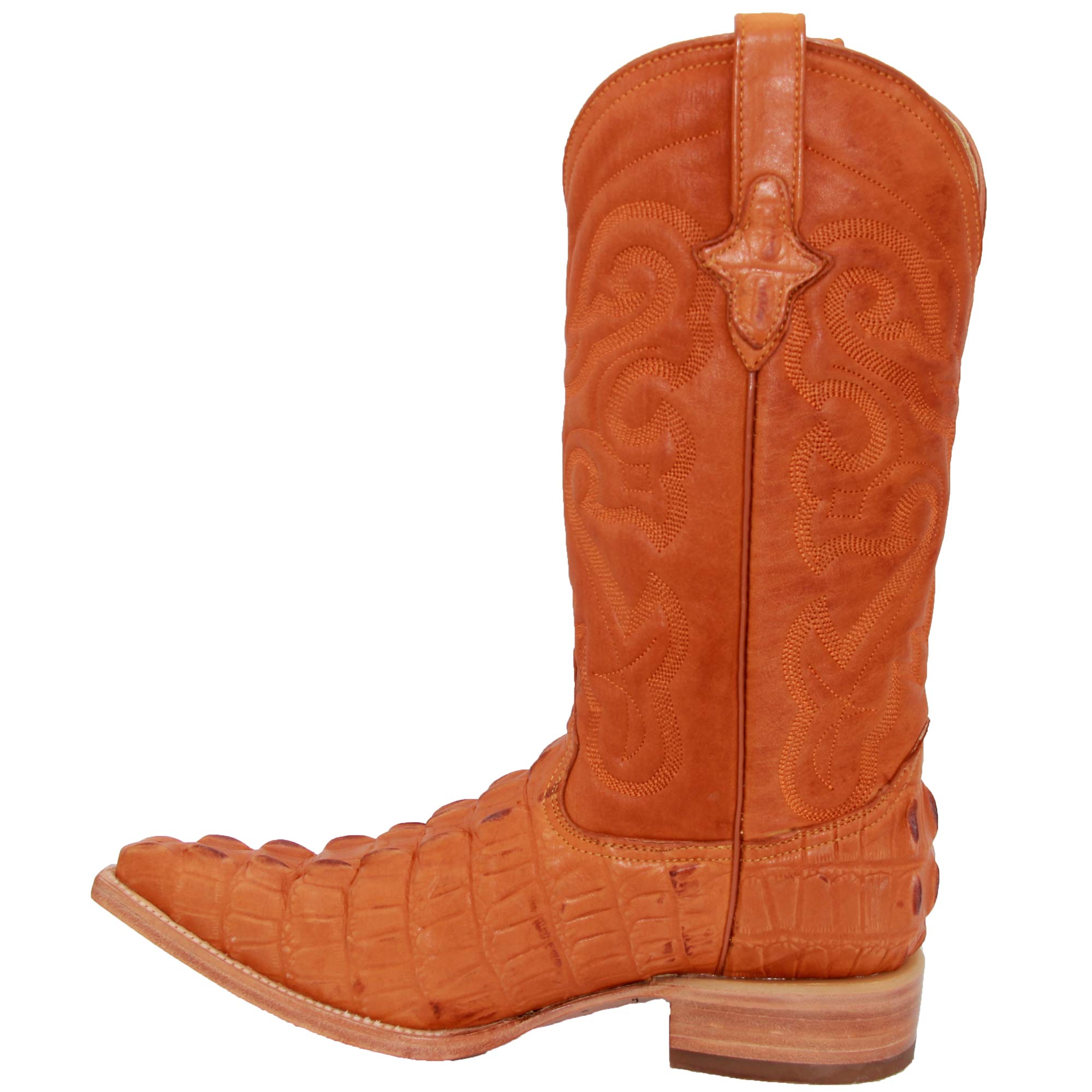 Men's Western Crocodile Print Leather Cowboy Boots - Snip Toe Design for Rodeo, Country Dancing & Outdoor Adventures