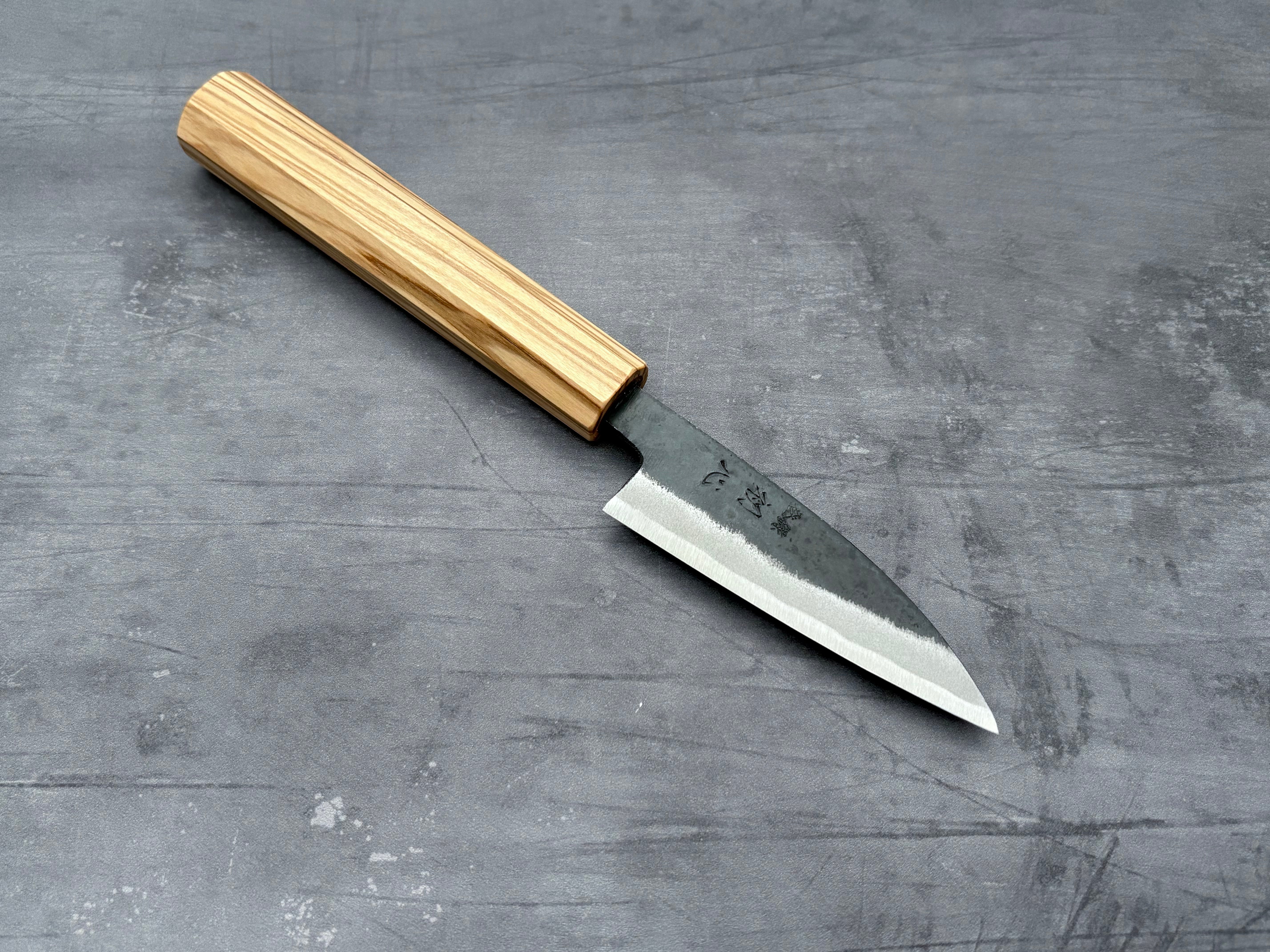 Premium Hatsukokoro Sumi Blue #2 Japanese Petty Knife 80mm - Perfect for Slicing, Peeling & Precision Cutting in Home Kitchens & Professional Use