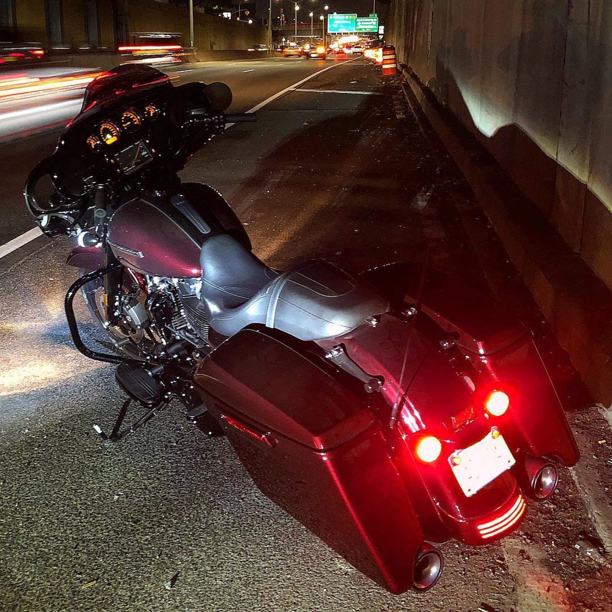Rogue Rider LED Motorcycle Lights - Red Turn/Brake/Running Lights (1157) for Harley Davidson - Night Riding Safety