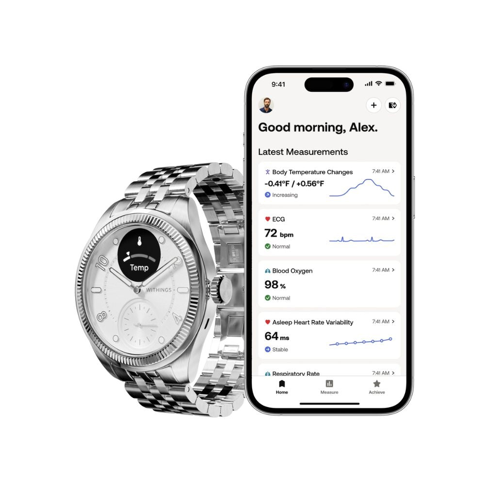 Withings ScanWatch Nova Brilliant Edition - Premium Hybrid Smartwatch with ECG & SpO2 Monitoring for Fitness & Health Tracking - Perfect for Workouts, Sleep Analysis & Daily Activity Monitoring