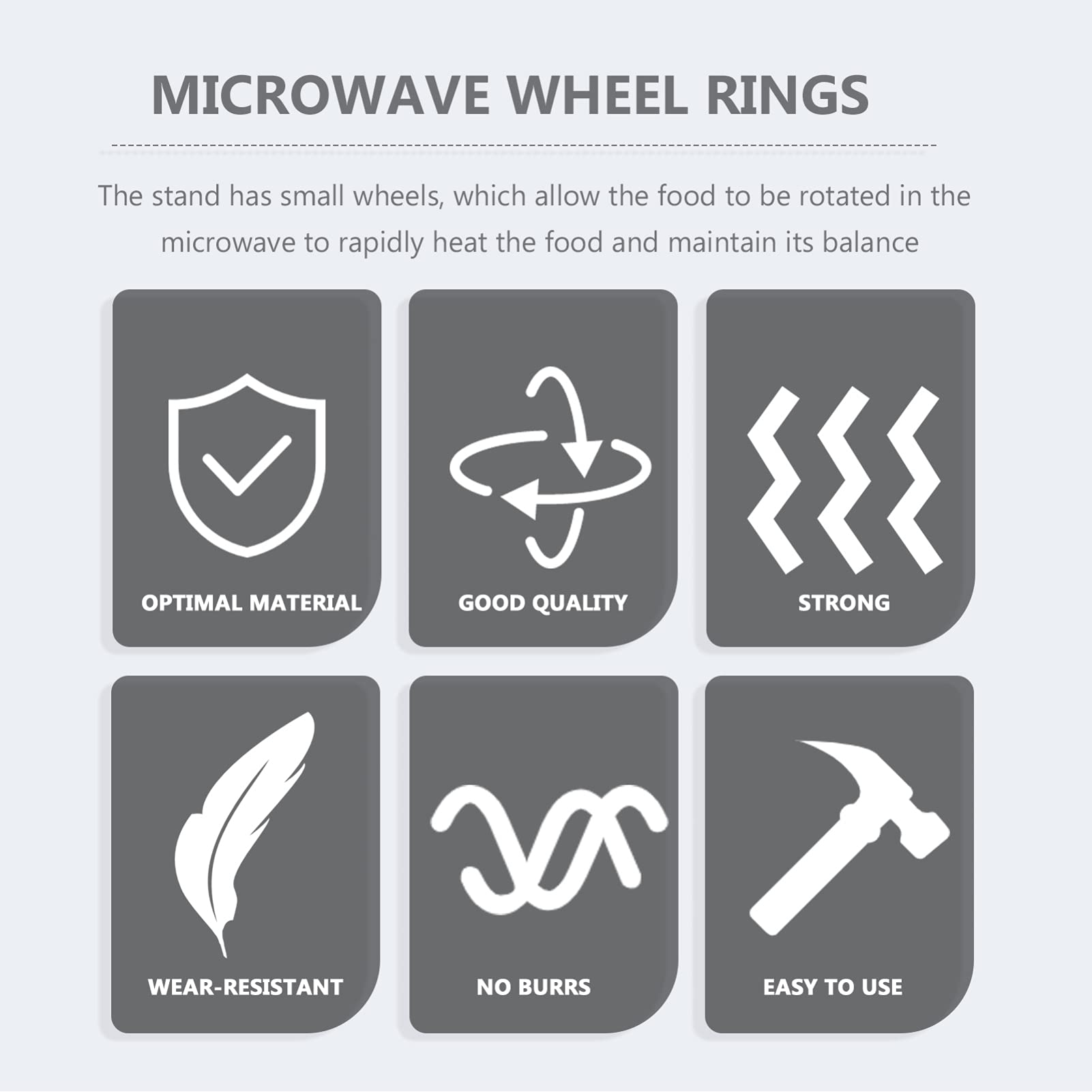 Mobestech 2-Pack Microwave Turntable Stand Replacement - Triple Arm Glass Rotating Roller Plate Tray Accessories for Microwave Oven | Perfect for Heating Food Evenly & Replacing Broken Turntables