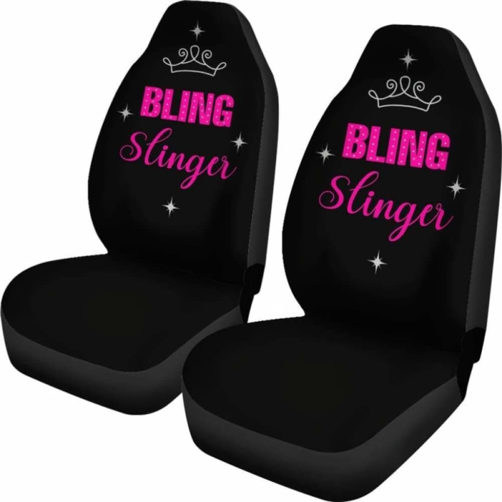 Bling Slinger Pink Car Seat Covers for Women - Soft & Stylish Universal Fit Car Seat Protectors - Perfect for Daily Commute, Road Trips & Gift Giving