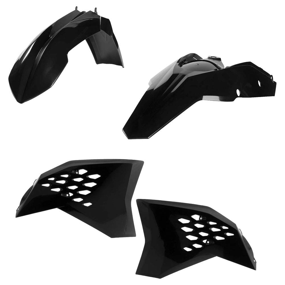 Acerbis Replica Plastic Kit - High-Quality Black Dirt Bike Body Panels for Off-Road & Motocross Racing - Perfect for Honda, Yamaha, Kawasaki Dirt Bikes