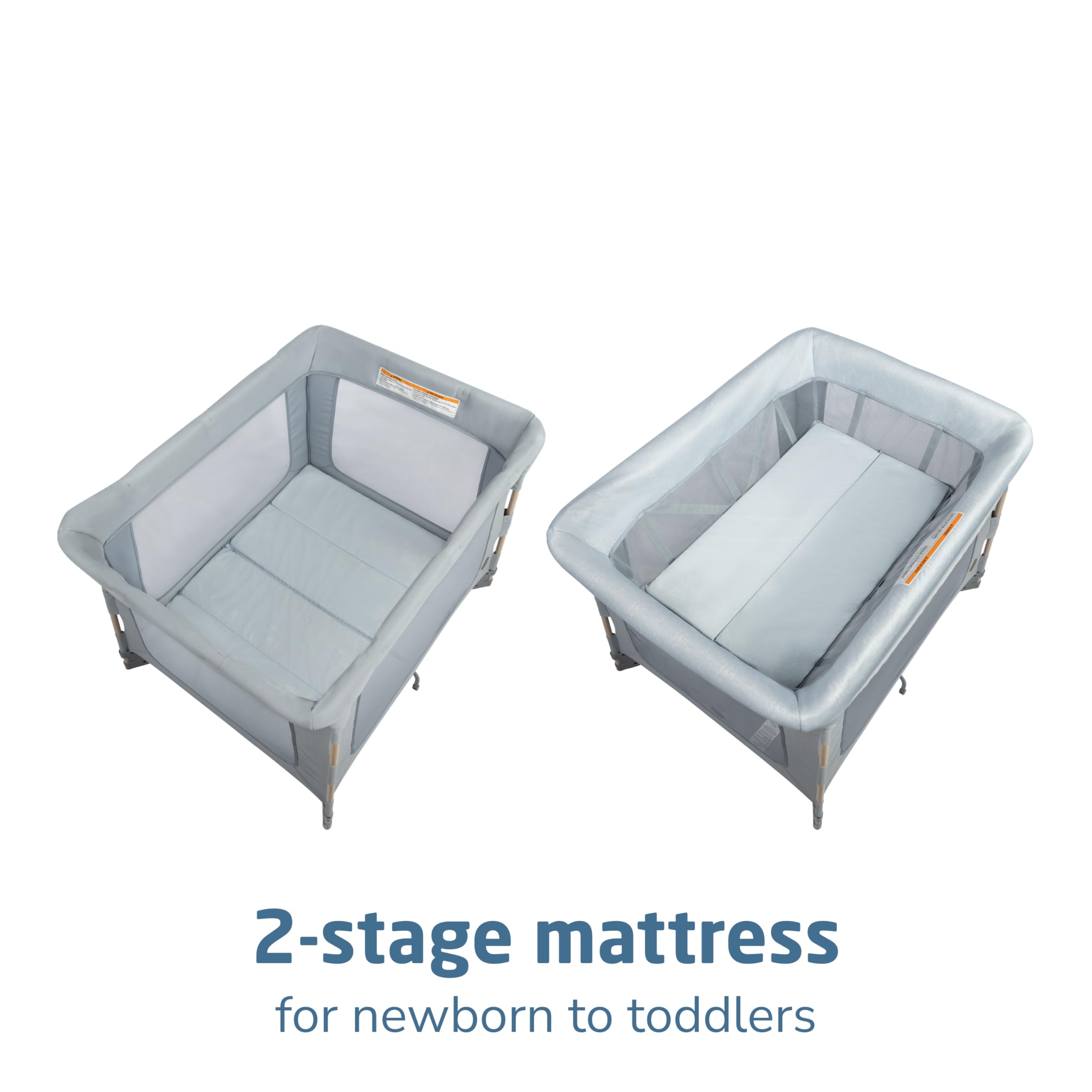 Maxi-Cosi Swift Baby Playpen with Mat - Portable Play Yard with Bassinet for Infants & Toddlers | Safe Indoor/Outdoor Play Space for Home, Travel & Daycare (Classic Slate)