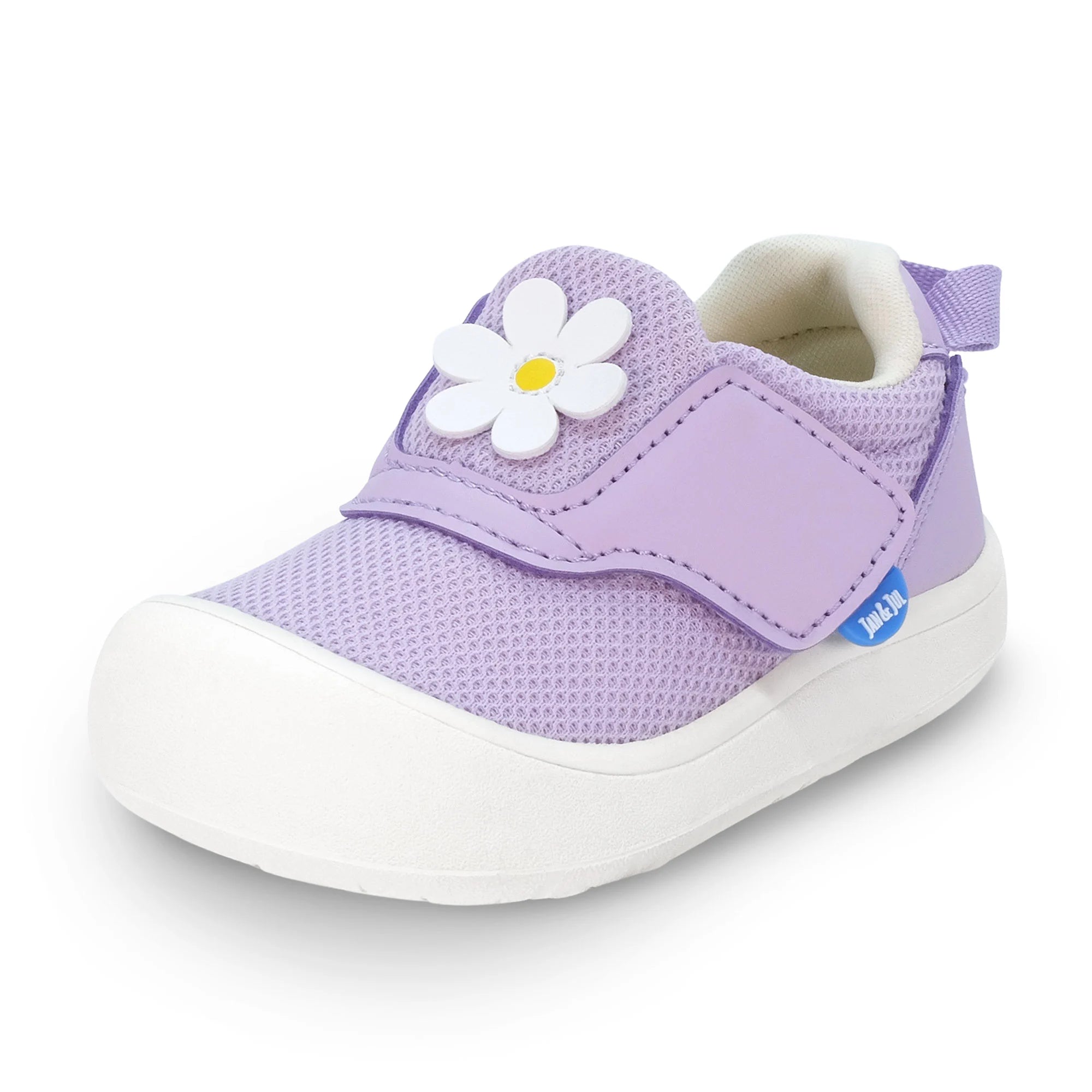 Jan & Jul Purple Daisy Mini Flyer Toddler Sneakers - Lightweight Walking Shoes for Baby Girls 12-24 Months | Perfect for Playtime, Park Outings & First Steps