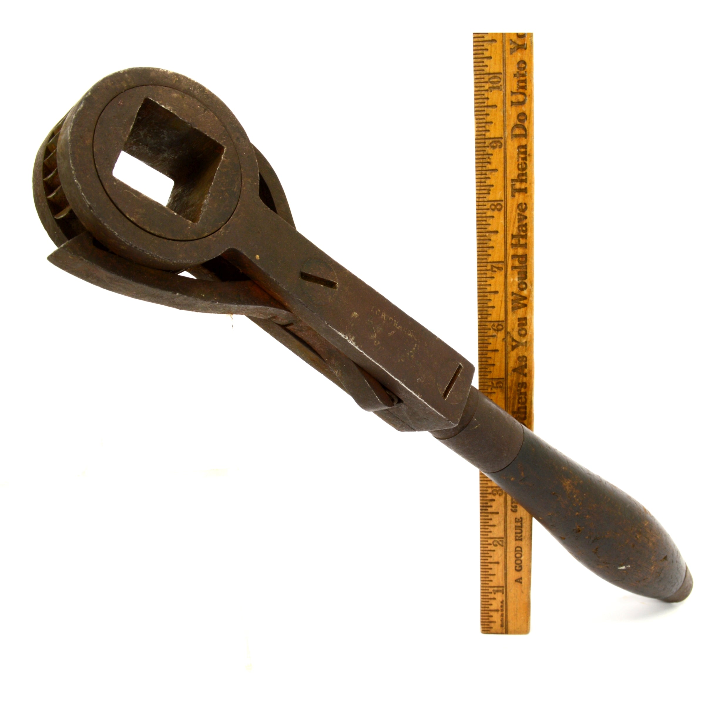 Antique J.J. Richardson's Patent Ratcheting Socket Wrench c.1863 - Rare Civil War Era Tool for Collectors & History Enthusiasts - Perfect for Vintage Tool Displays & Historical Reenactments