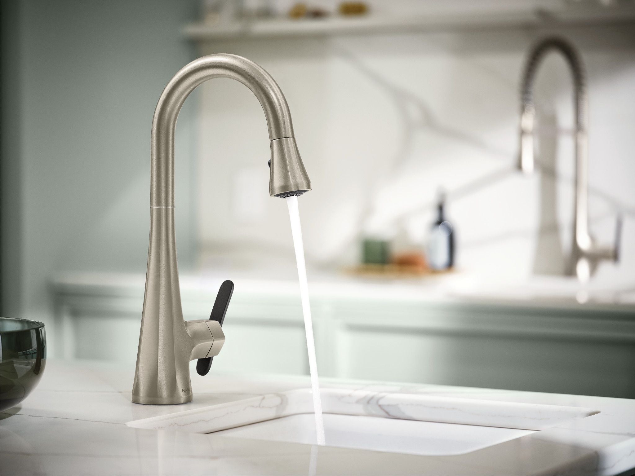 MOEN® High Arc Kitchen Pulldown Faucet with Spot Resist Stainless Steel Finish - Perfect for Modern Kitchens and Busy Households