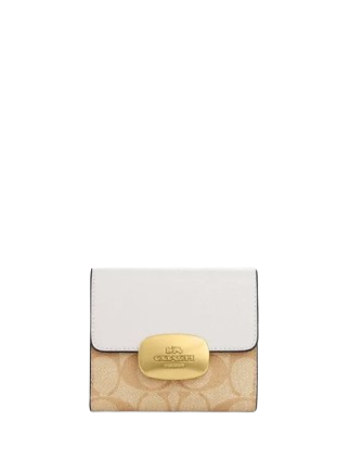 Coach Eliza Small Wallet in Signature Canvas - Stylish & Compact Women's Wallet for Everyday Use, Travel & Gifting